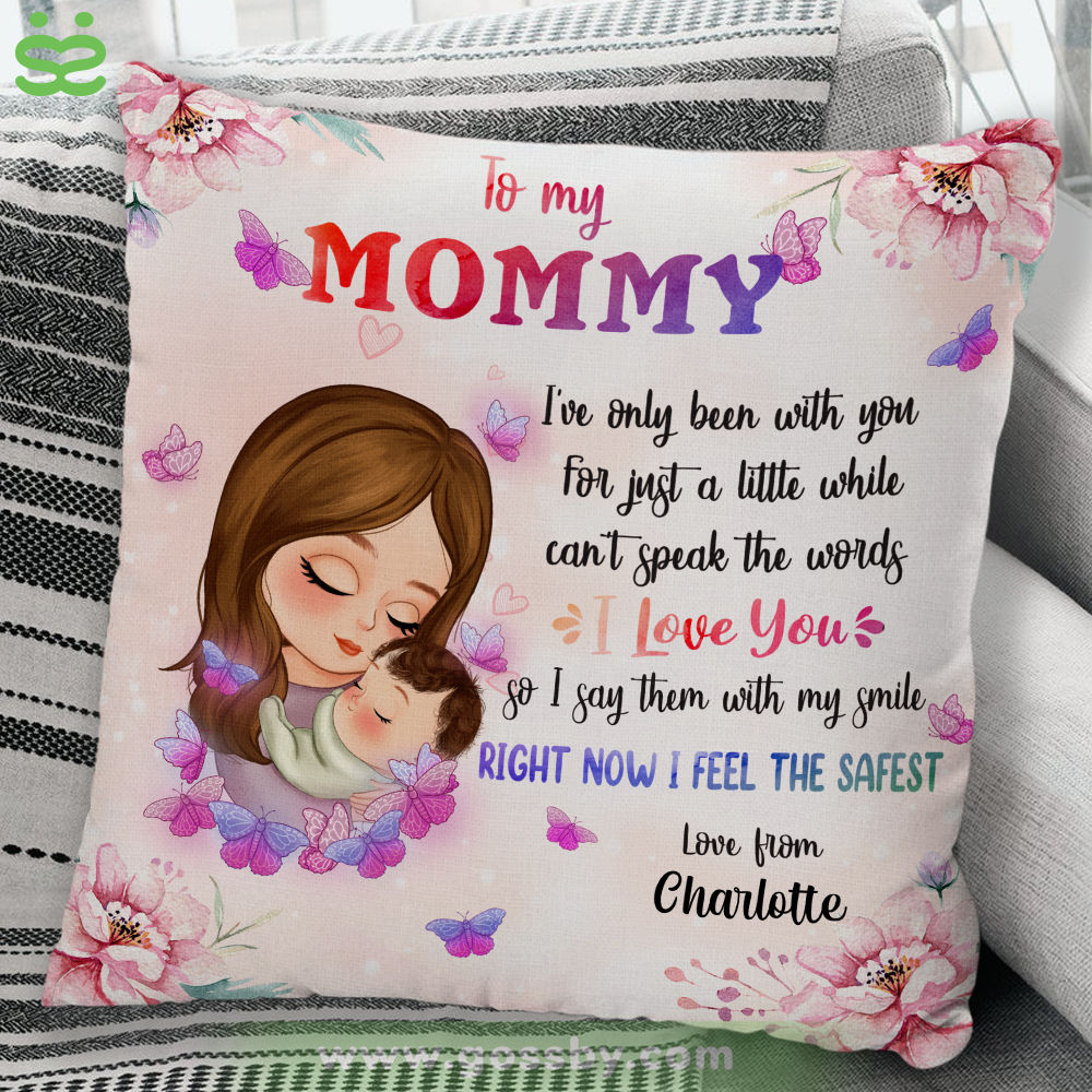 Personalized Pillow - Mother & Baby Pillow - To my MOMMY I've only been with you..._1