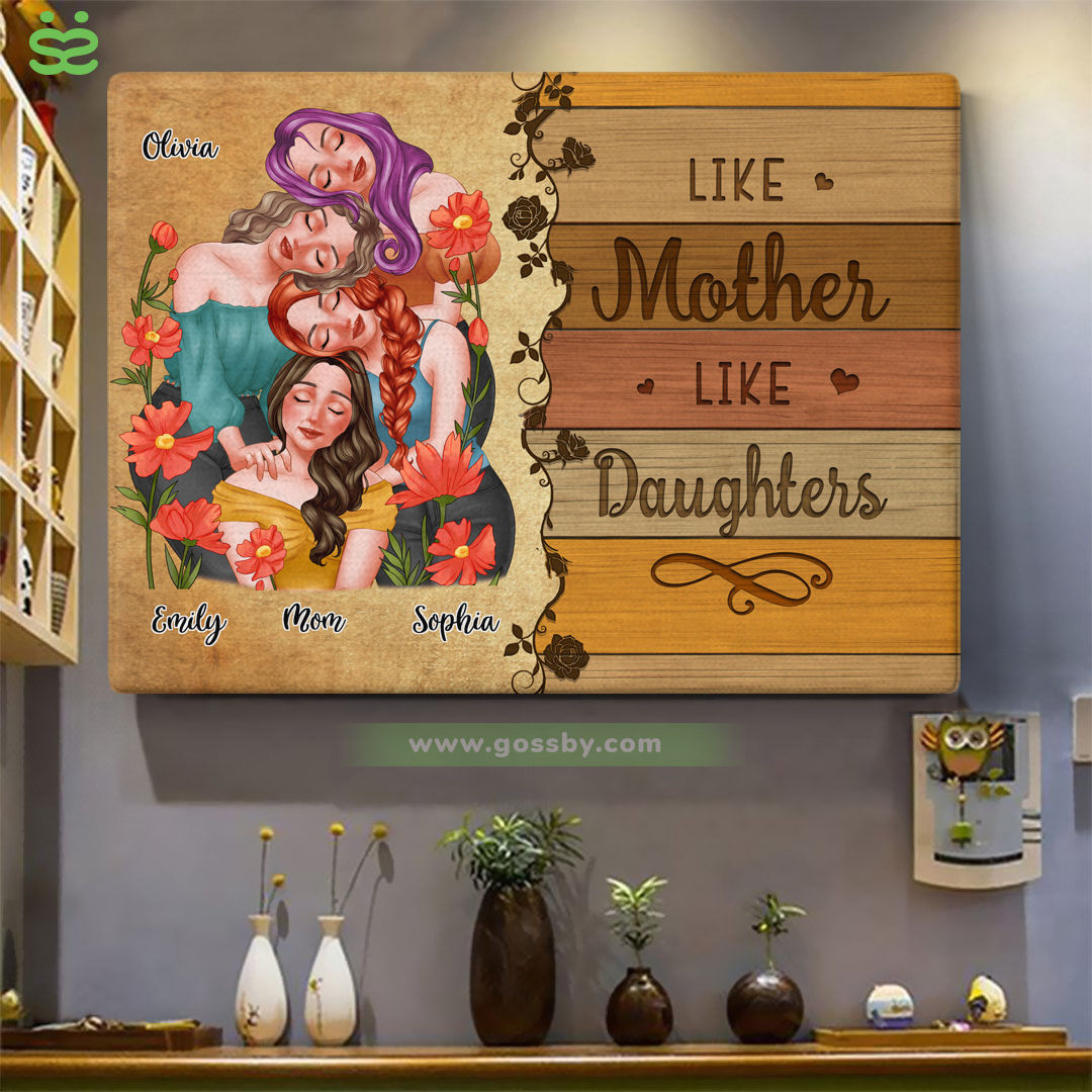 Personalized Wrapped Canvas - Family - Like Mother Like Daughters