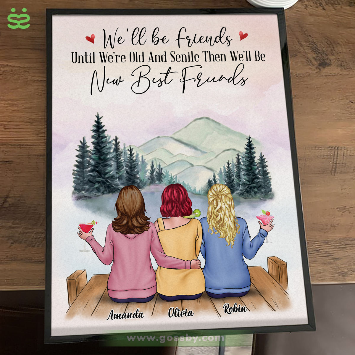 Personalized We'll Be Friends Until We're Old Canvas, Custom Photo