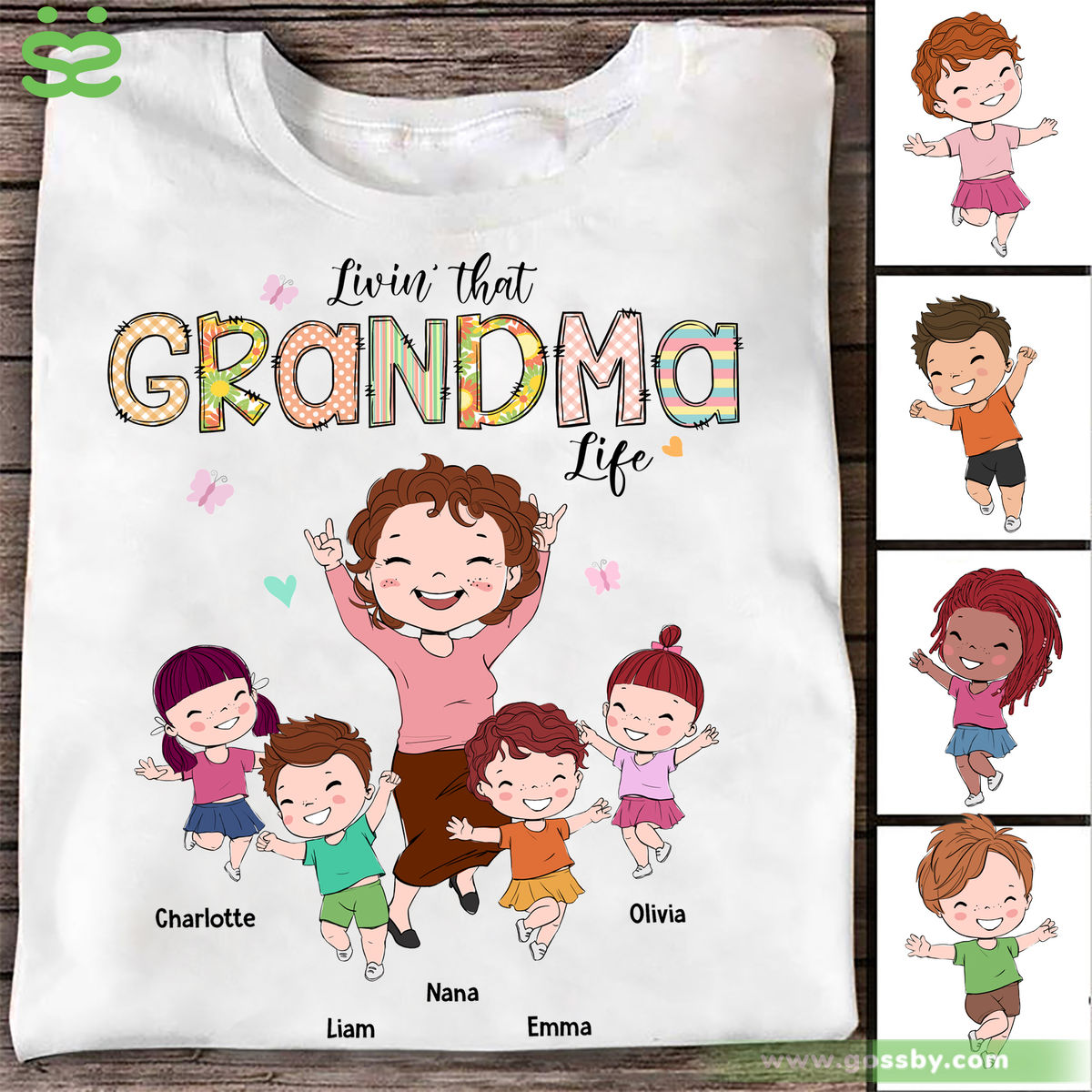 Family - Livin' that Grandma life ver 2 - Birthday Gift, Mother's Day Gift For Mom, Grandma - Personalized Shirt