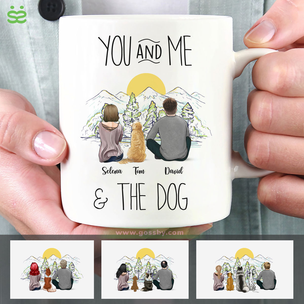 Personalized Mug - Dog Lovers - You And Me & The Dog (14804) - Couple Gifts, Couple Mug, His and Hers Mugs, Valentine's Day Gifts