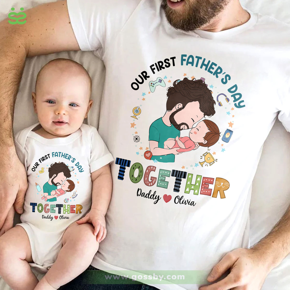 Our First Father's Day T-shirt - Personalized Gifts for Father's Day 2024