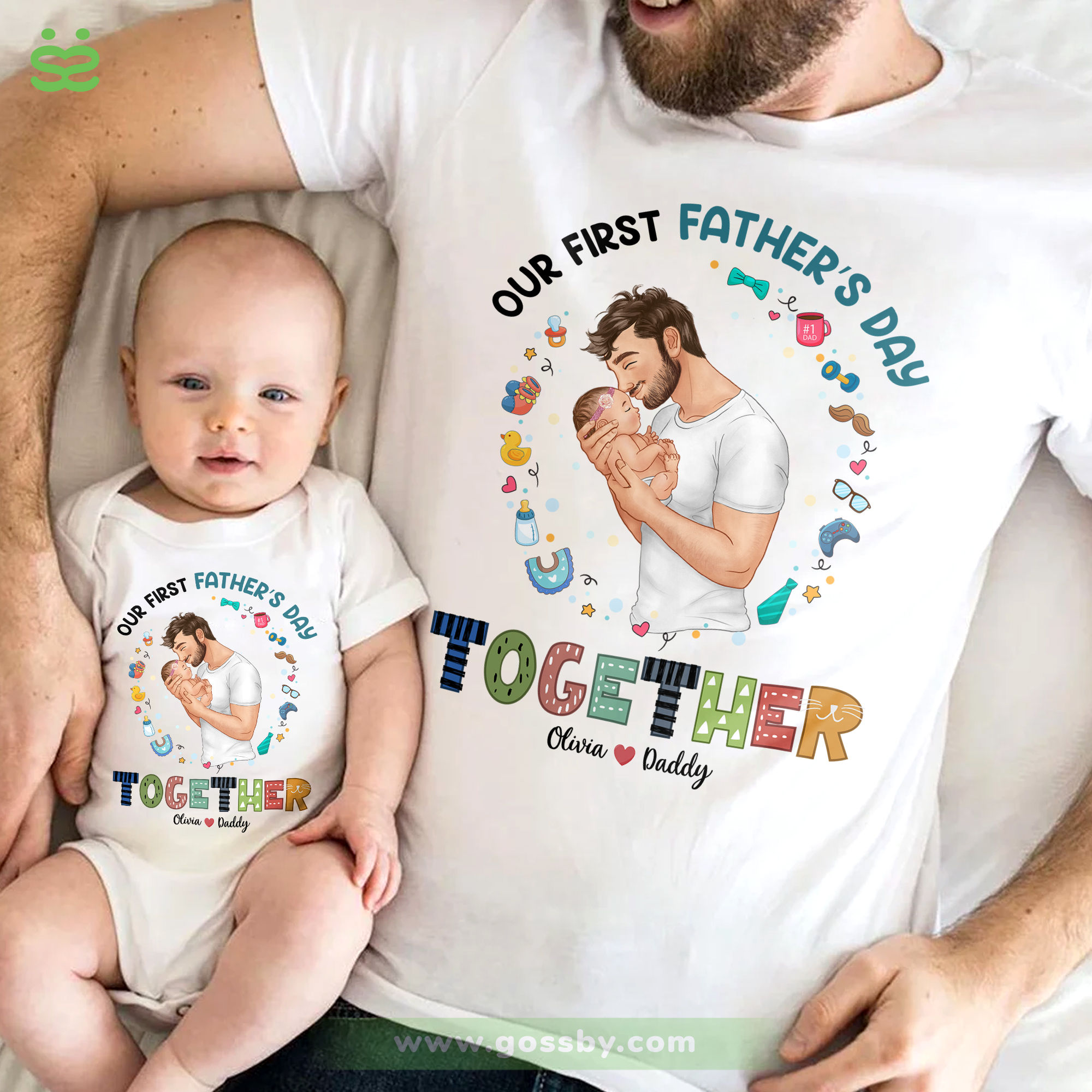Father and Son Matching Shirts, Dad and Baby Shirt, Daddy and Me Shirt, Our  First Father's Day Together, New Dad Shirt, Custom Dad and Me 