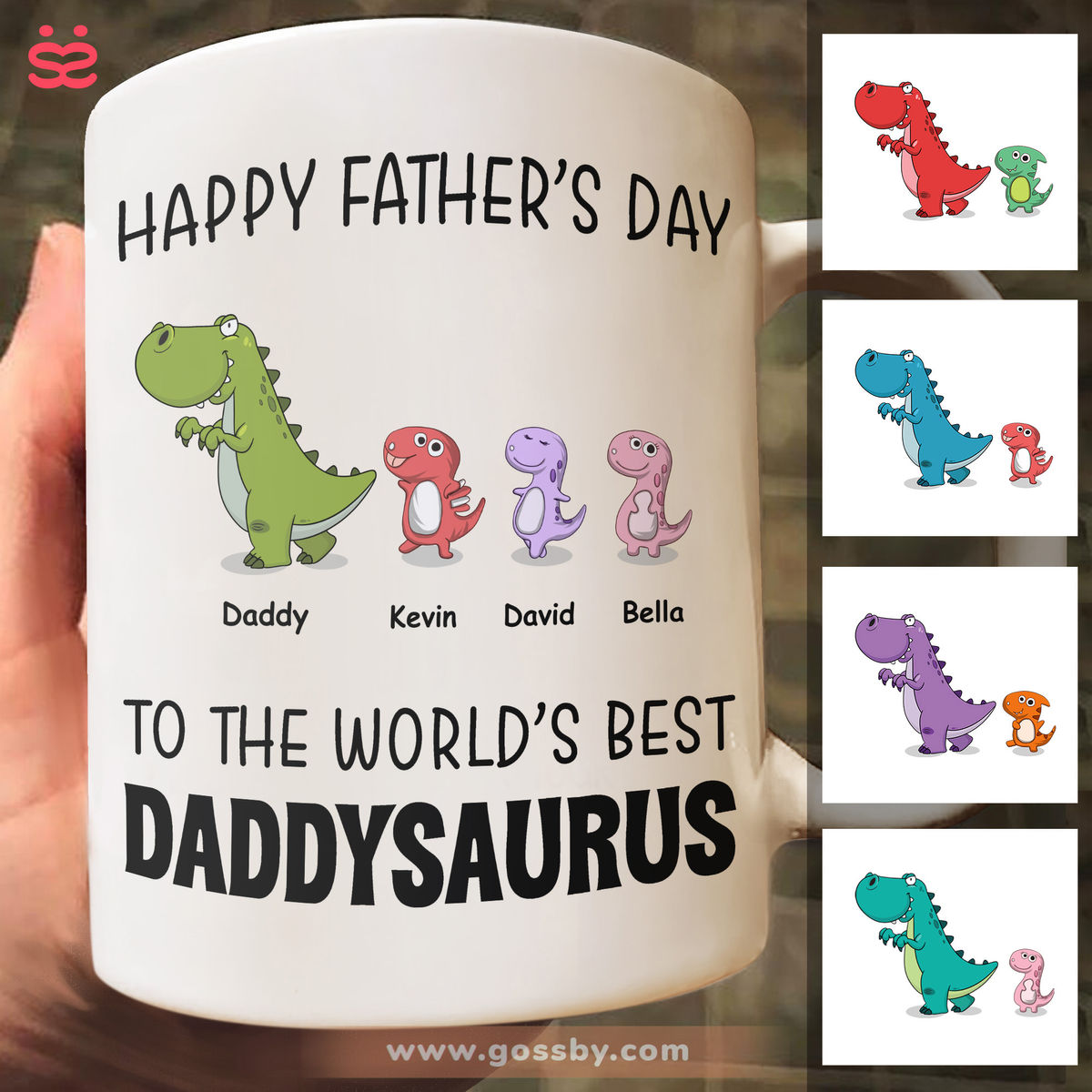 Happy Father's Day to The World's Best Daddysaurus Personalized Mug