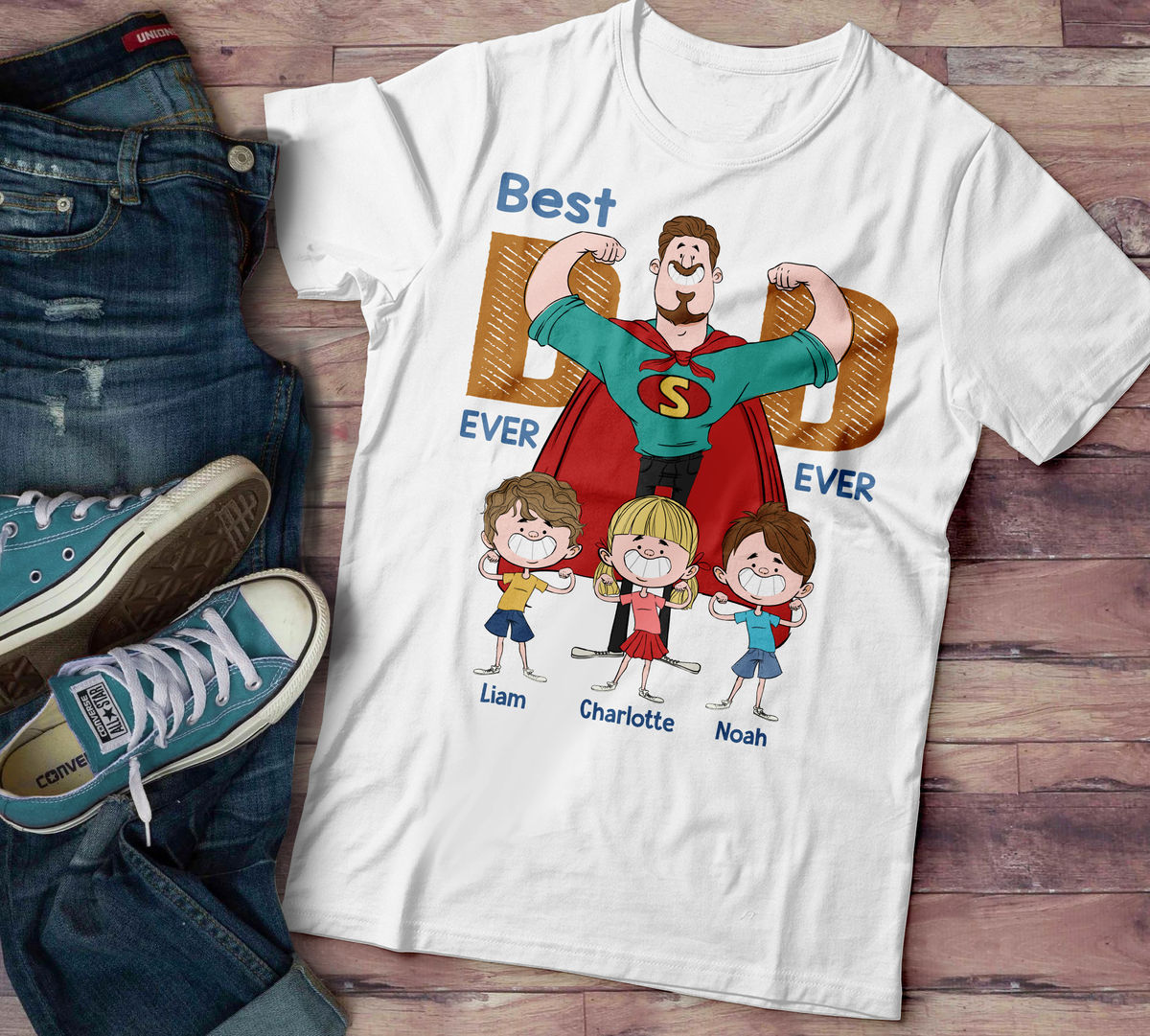 Personalized Shirt - Family - Best Dad Ever Ever T2_1