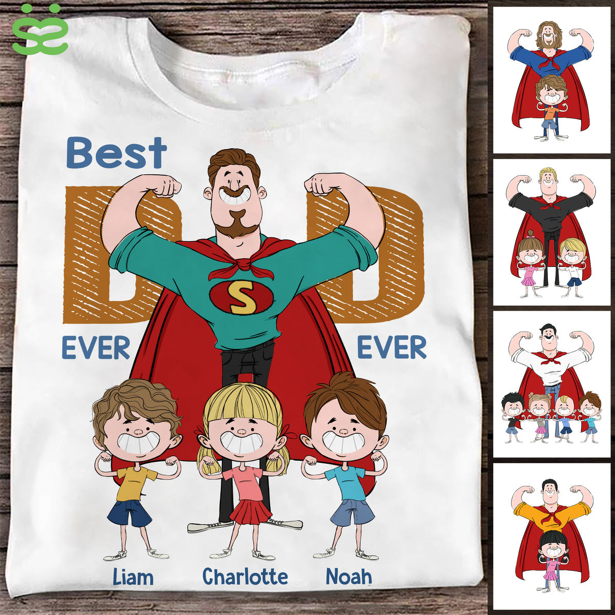 Personalized Shirt - Dad Shirt - Best Dad Ever Ever T2 - Father's Day Gift, Birthday Gifts, Gifts For Dad