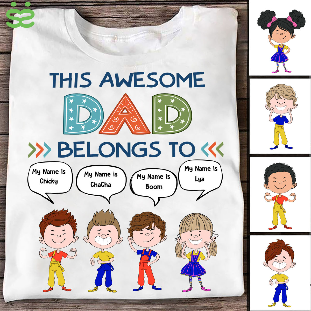 Personalized Shirt - Family - This awesome DAD belongs to