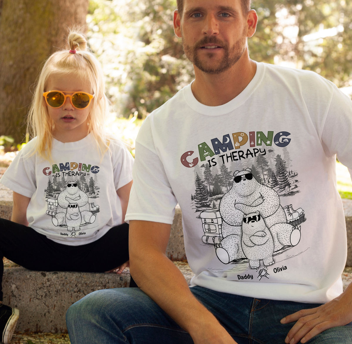 Personalized Shirt - Family - Camping Is Therapy