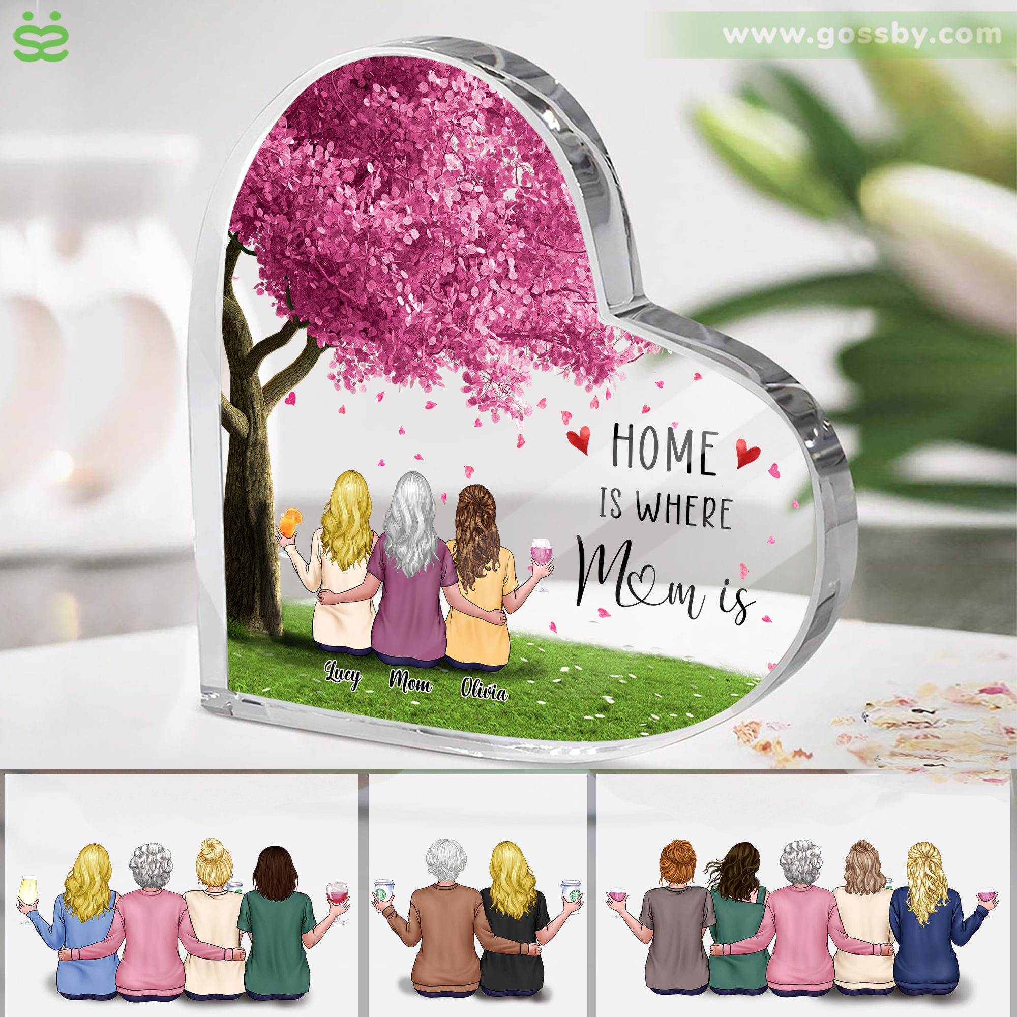 Acrylic Plaque, Heart-shaped, Gifts For Parents For Dad And Mom