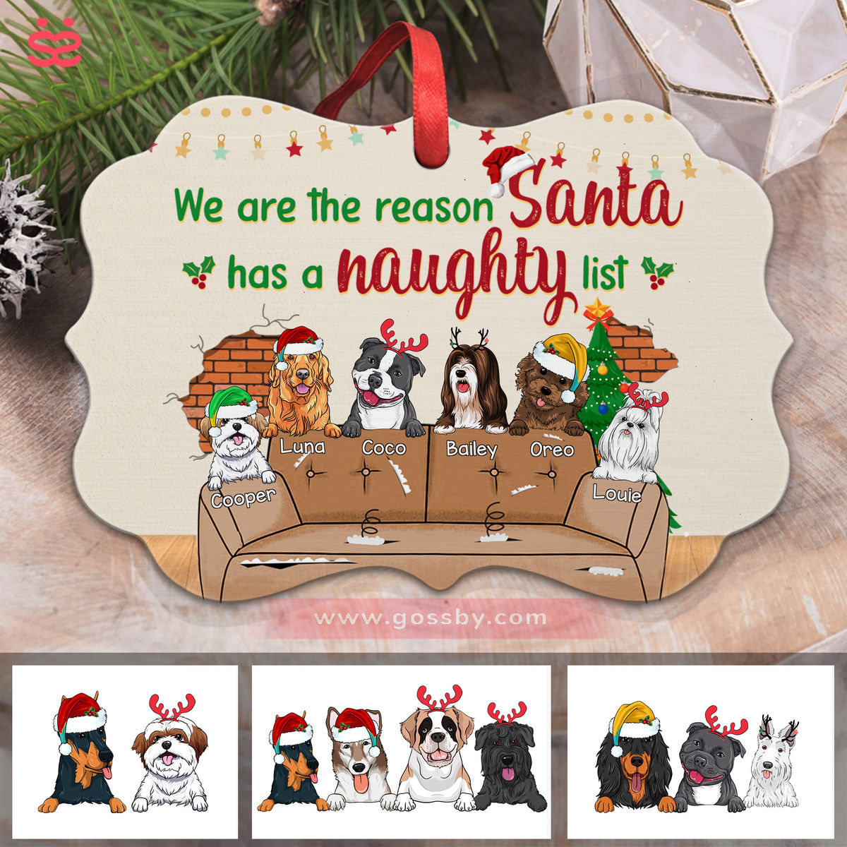 Dog Lovers - We Are The Reason Santa Has A Naughty List - Personalized Ornament