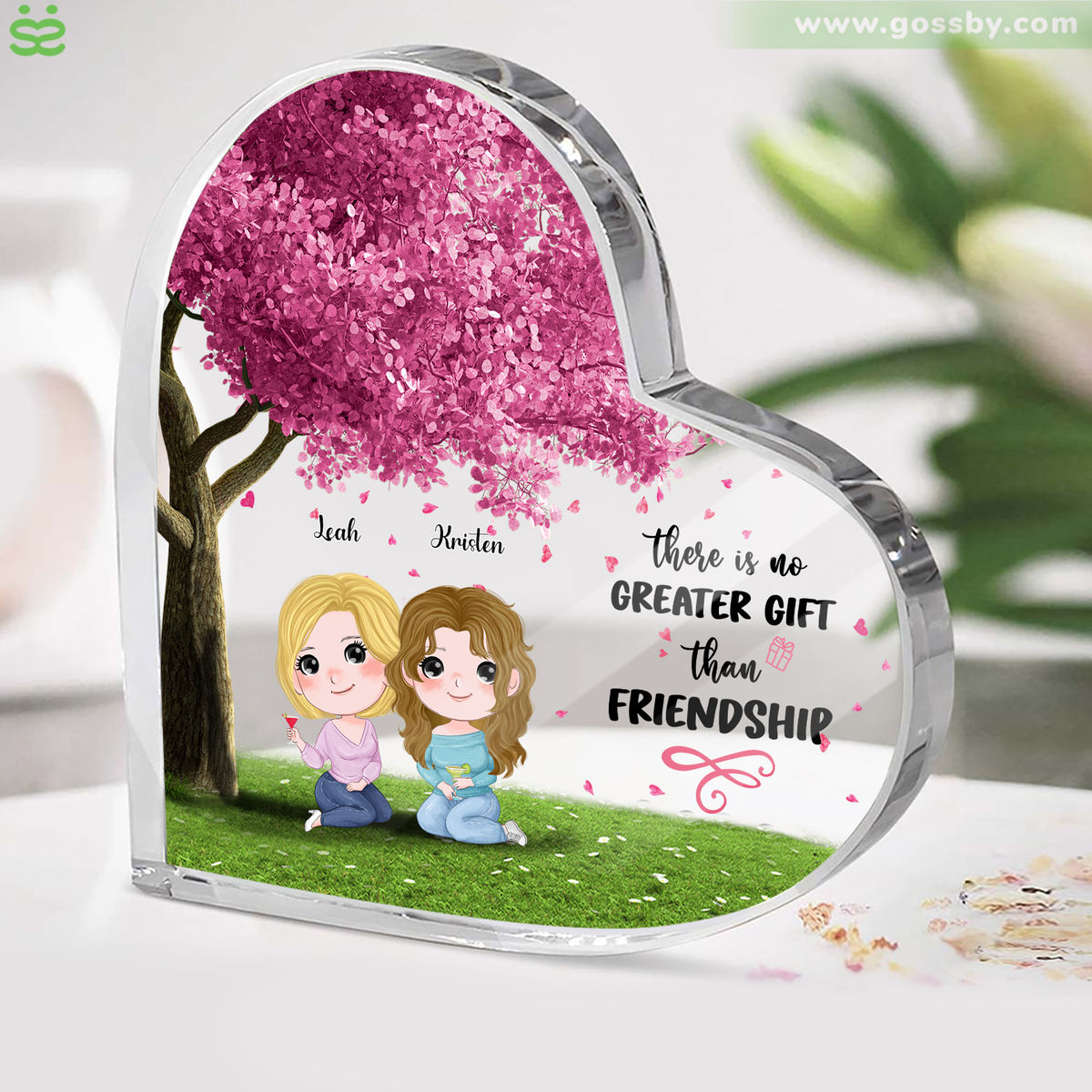 Personalized Heart Shaped Friendship Keepsake Box