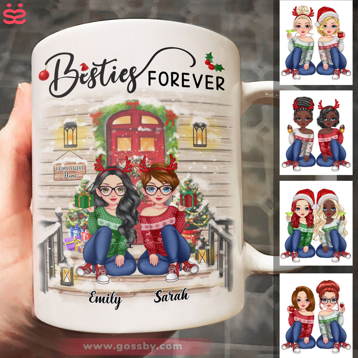 Personalized Mug - Sisters Friends Mug - Besties forever