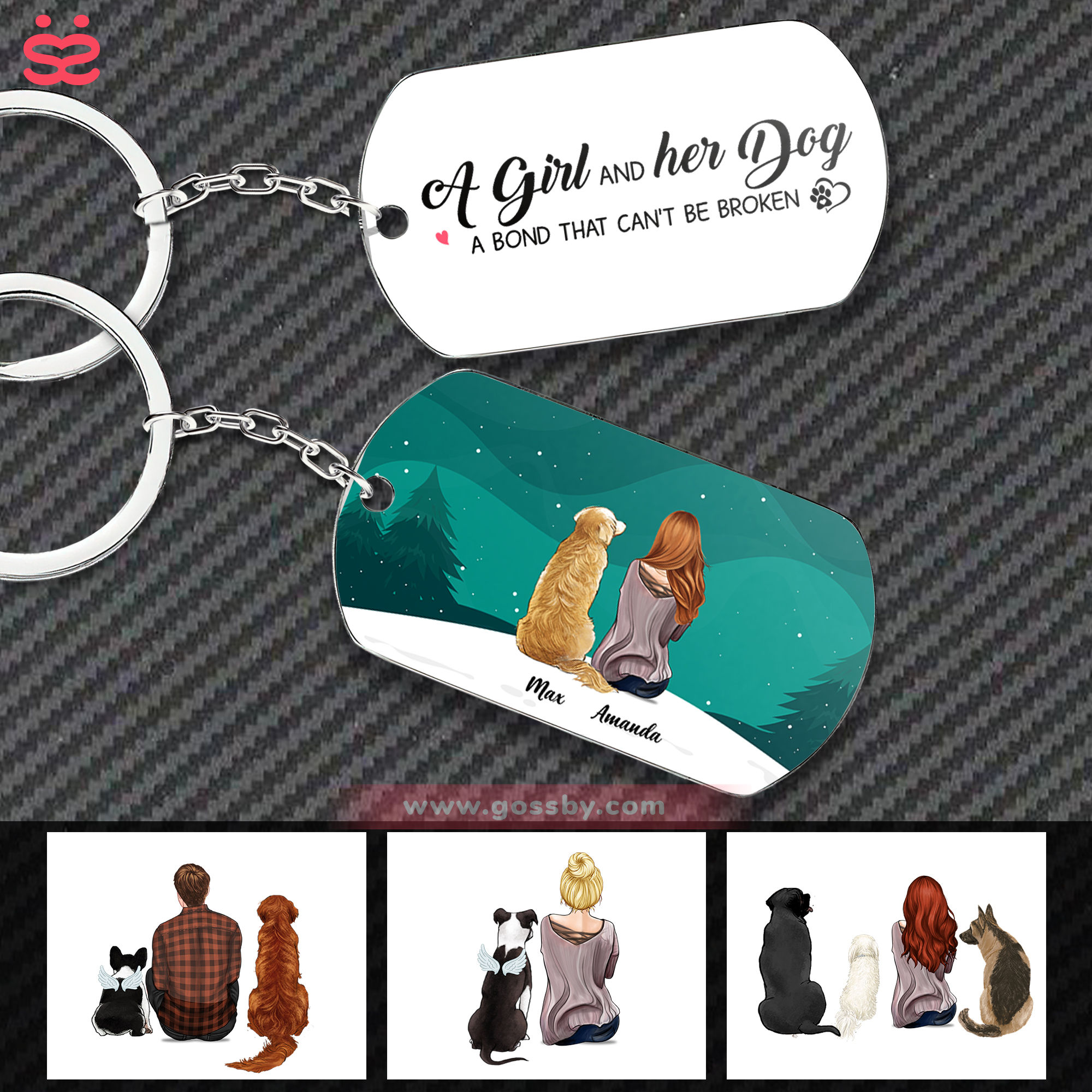 Gossby Personalized Keychain