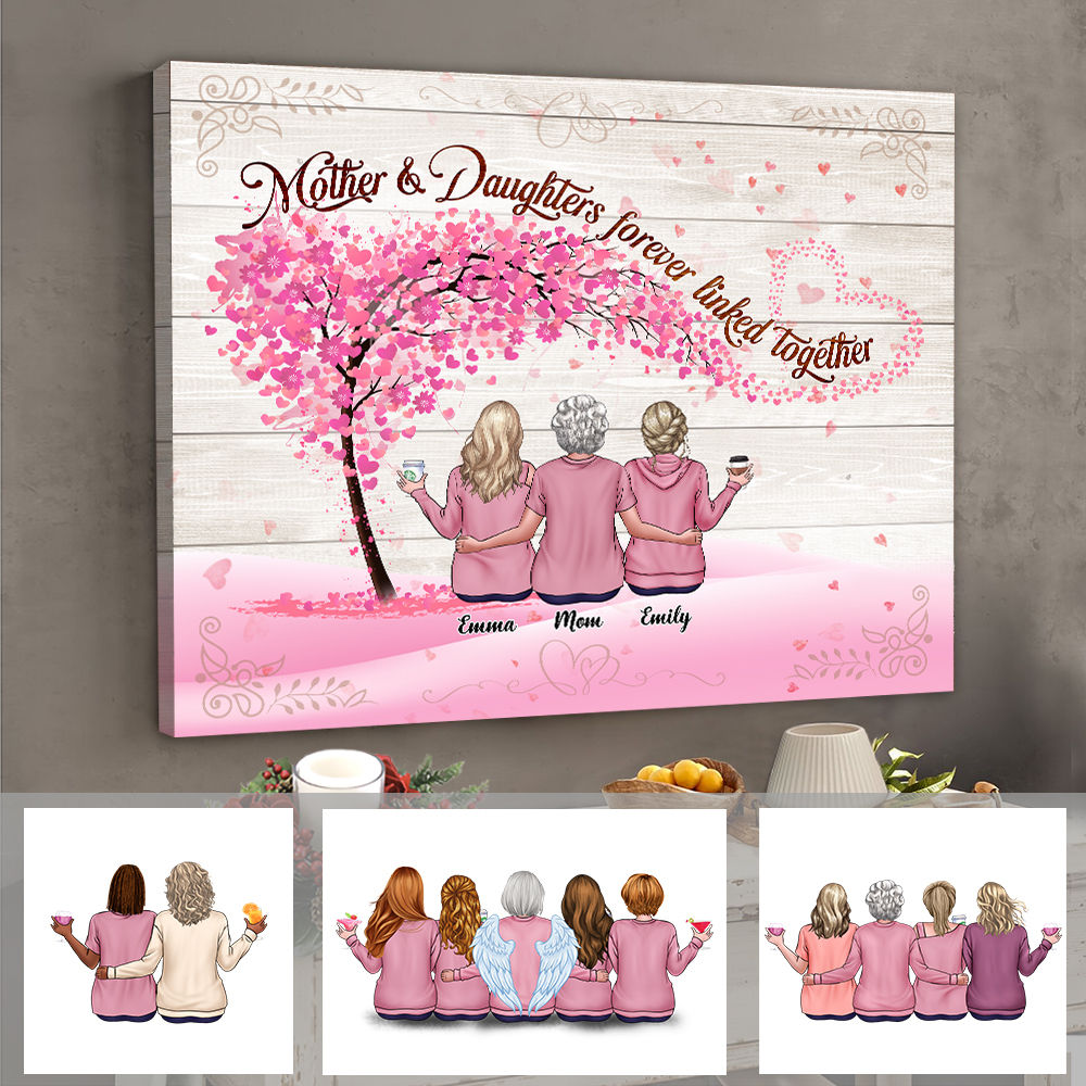 Personalized Wrapped Canvas - Gift for Mom, Gift for Sisters