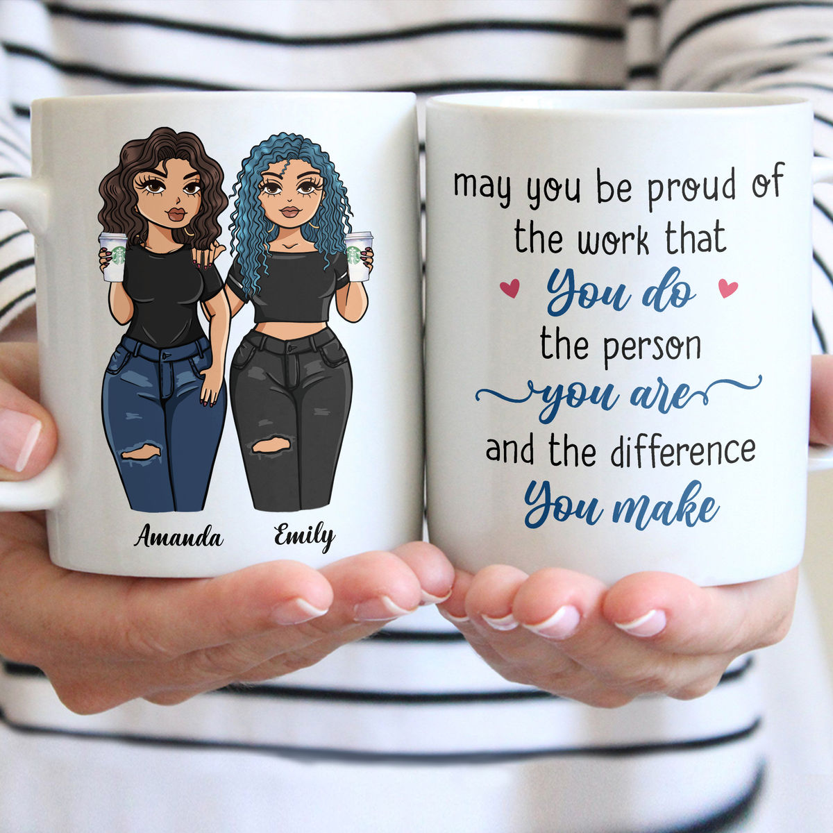 Work Made Us Colleagues - Personalized Tumbler Cup - Birthday Gift