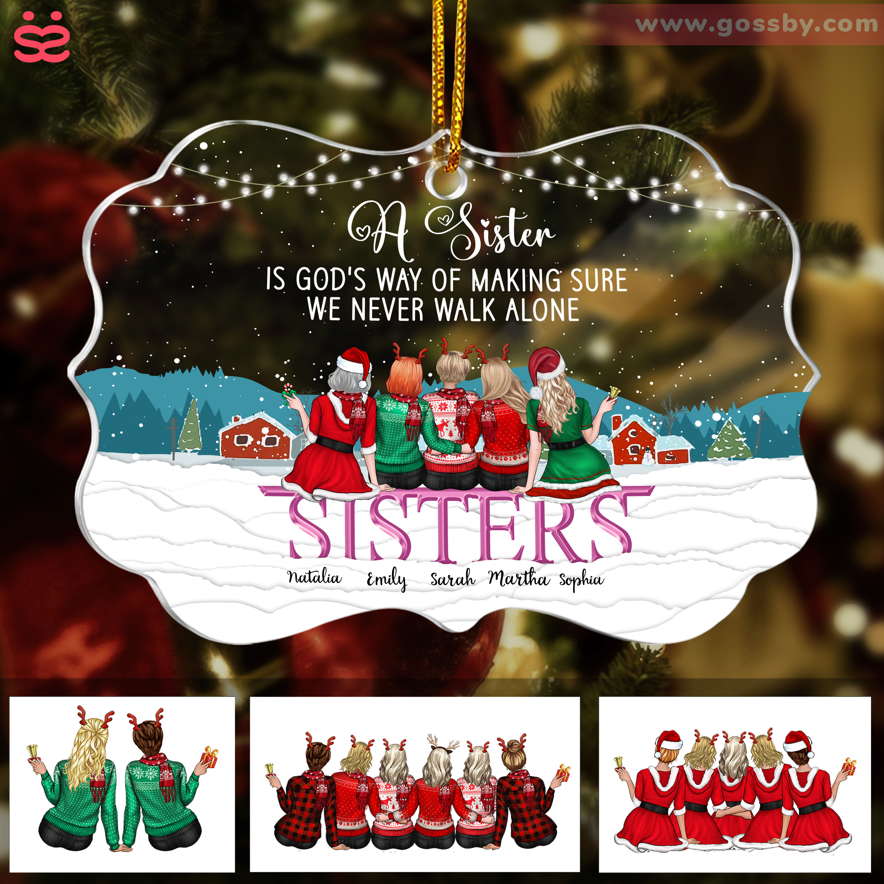 Transparent Christmas Ornament - Christmas Gift For Sisters - A Sister ...