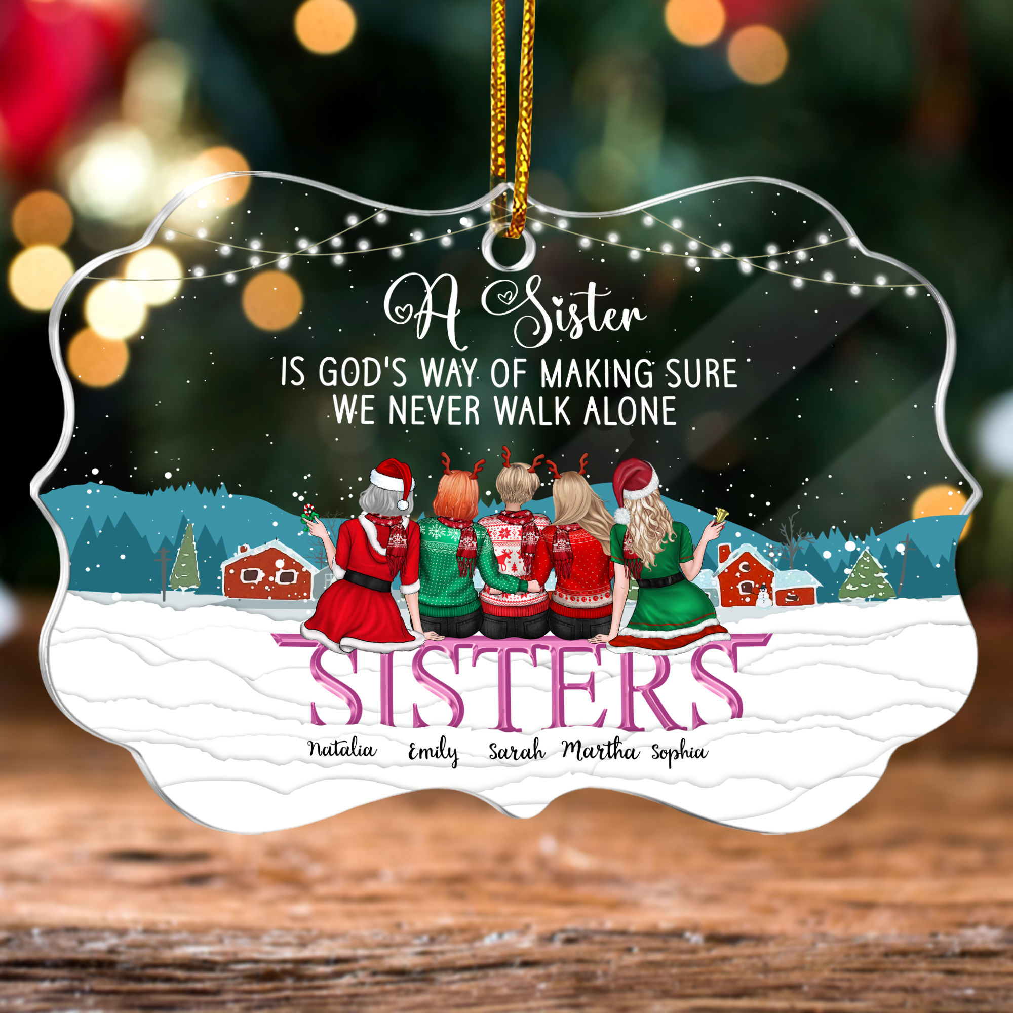 Transparent Christmas Ornament - Christmas Gift For Sisters - A Sister ...