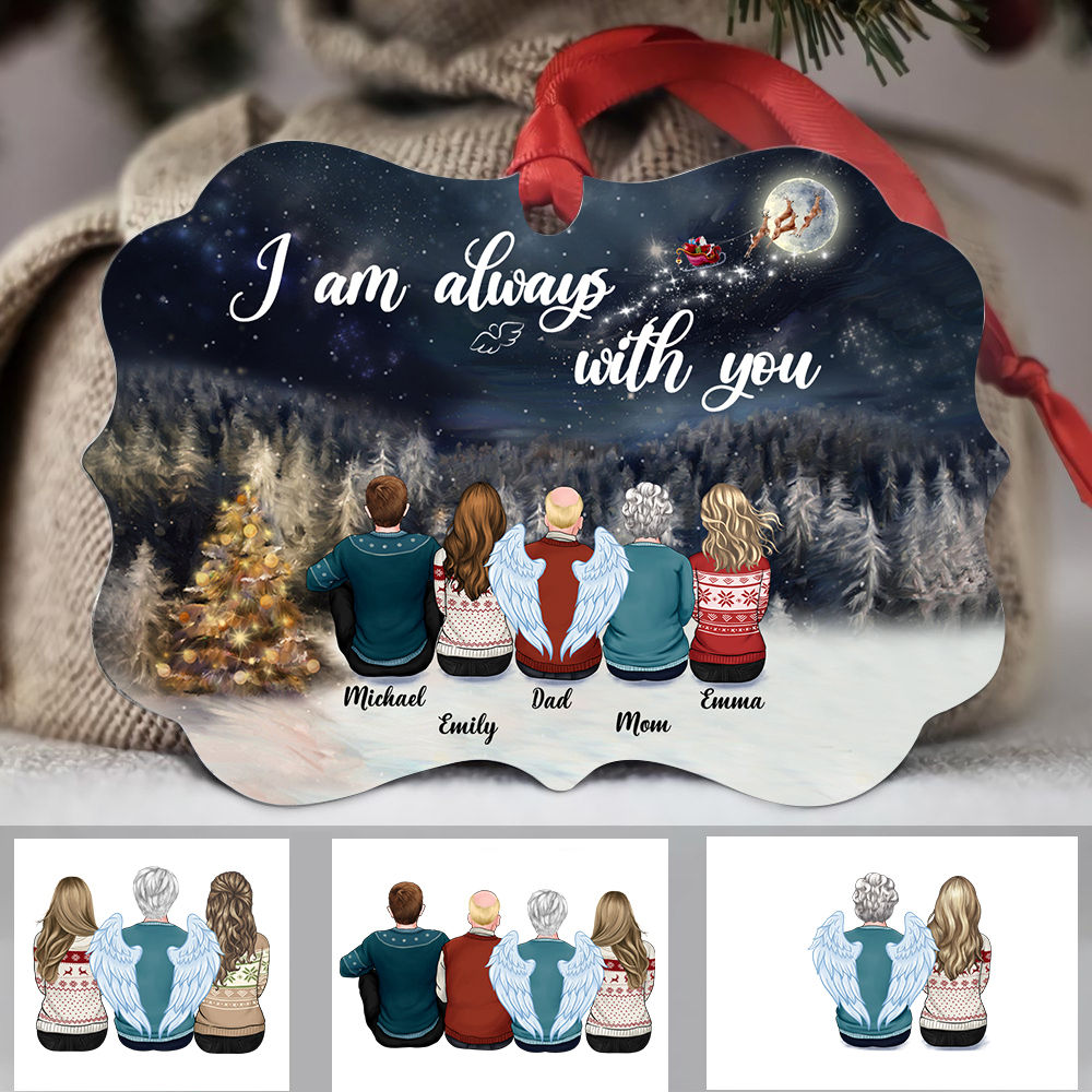 Heaven Ornament - I am always with you (Aluminium Medallion Ornament) - Personalized Ornament