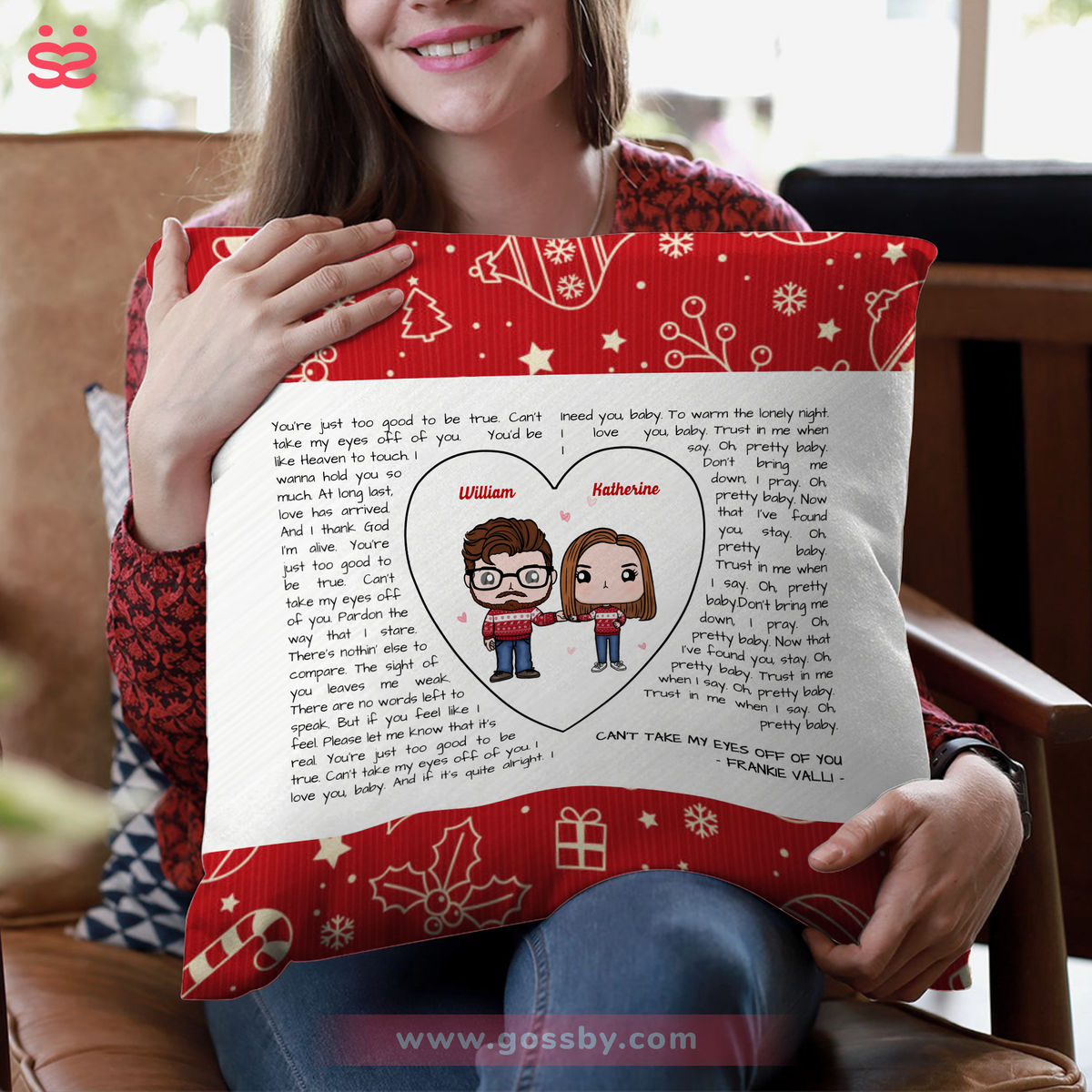 Couple Figure - A sweet love song for your sweetheart - Valentine's Day Gifts For Her, Him, Wife, Husband, Girlfriend Gifts For Couple - Personalized Pillow_1