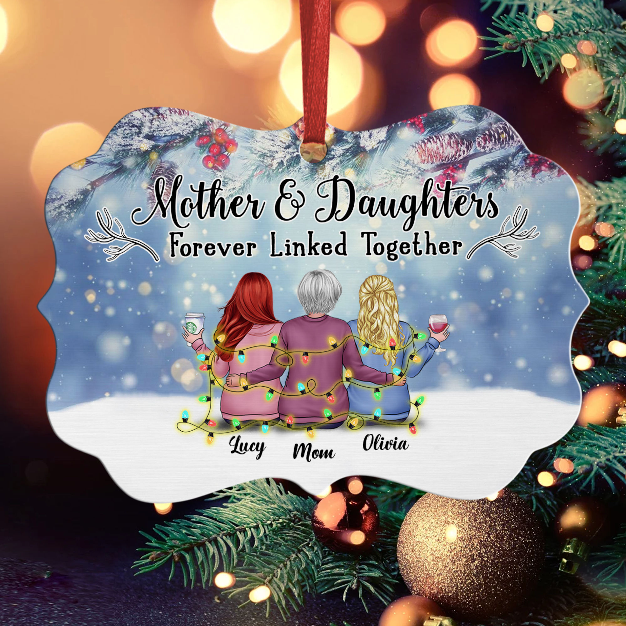 Personalized Ornament - Mother & Daughter - Christmas Ornament ...