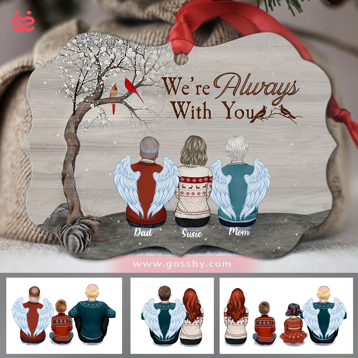 Xmas Ornament - We're Always With You - Personalized Ornament