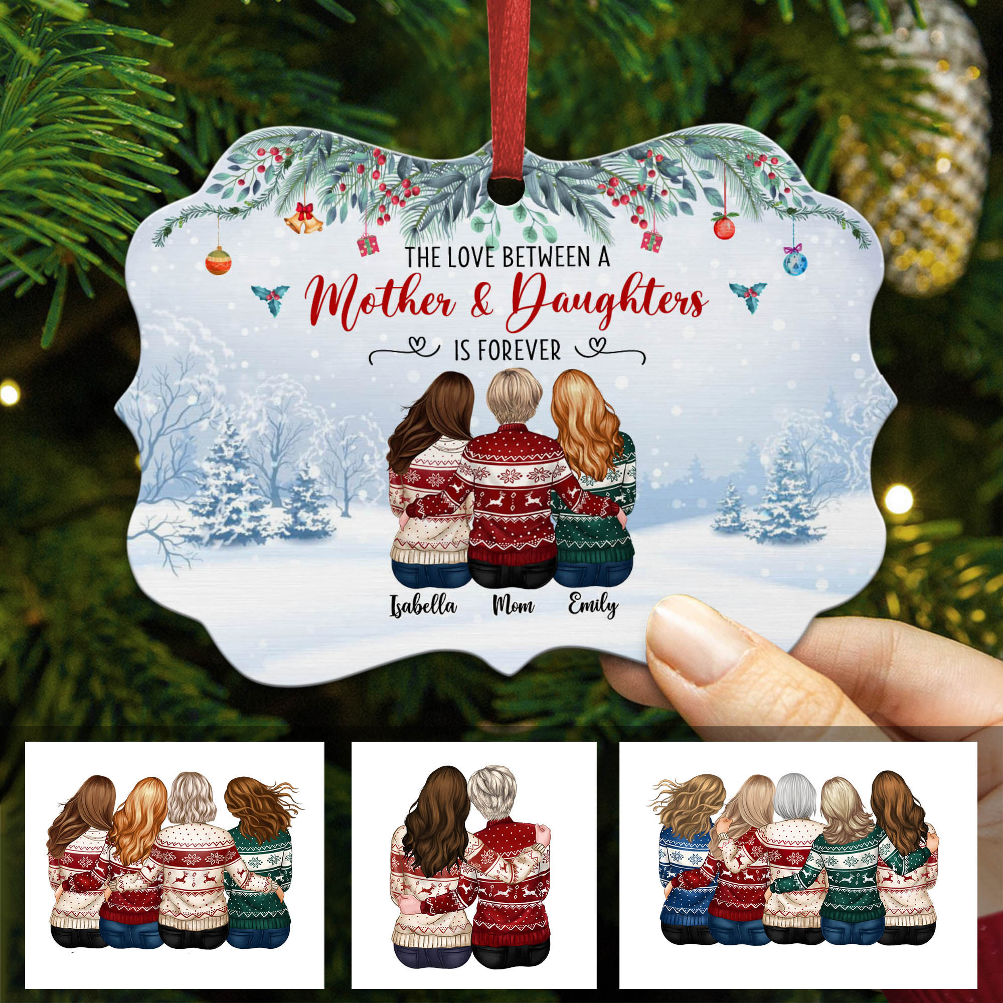 Mother & Daughter - Christmas Ornament - The love between a mother and ...