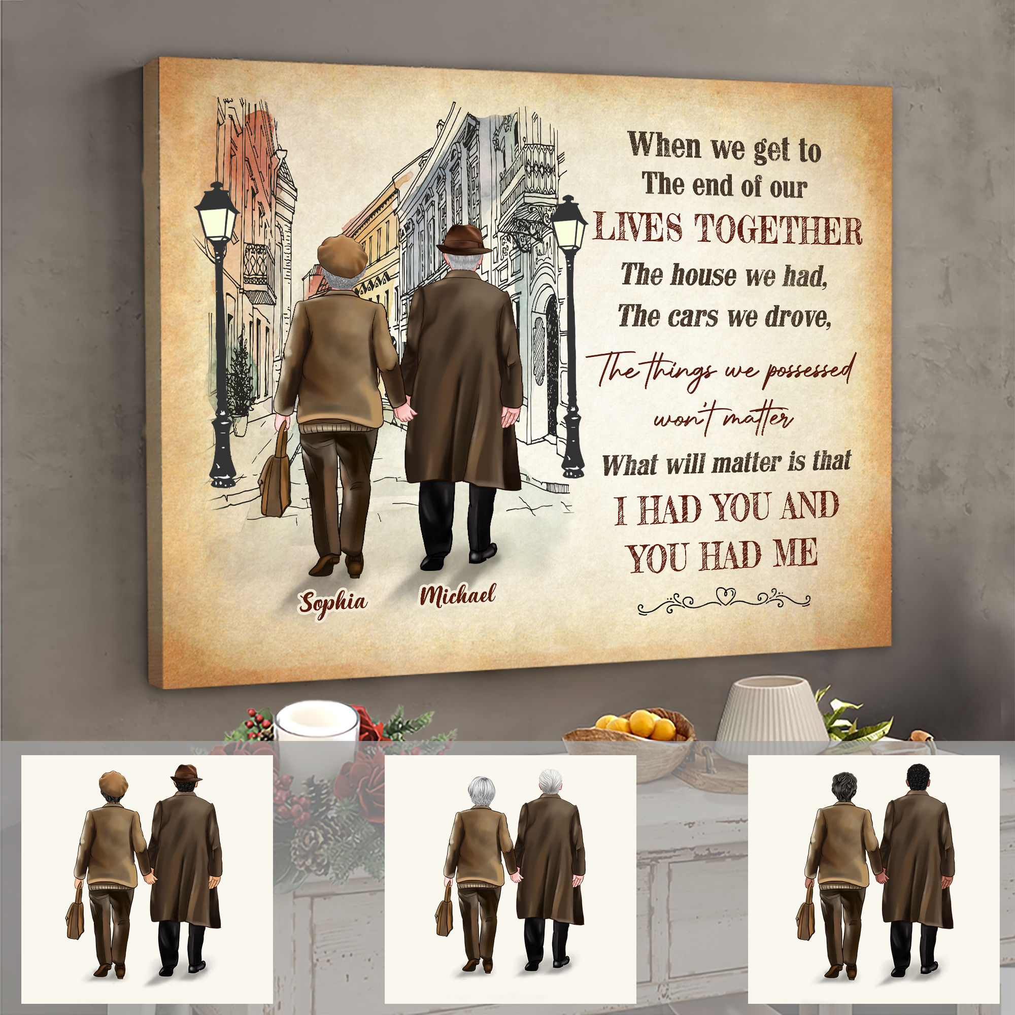 VIOFLOW Targa In Metallo Vintage Con Frase "When We Get To The End Of Our Lives Together" - 20x30 Cm