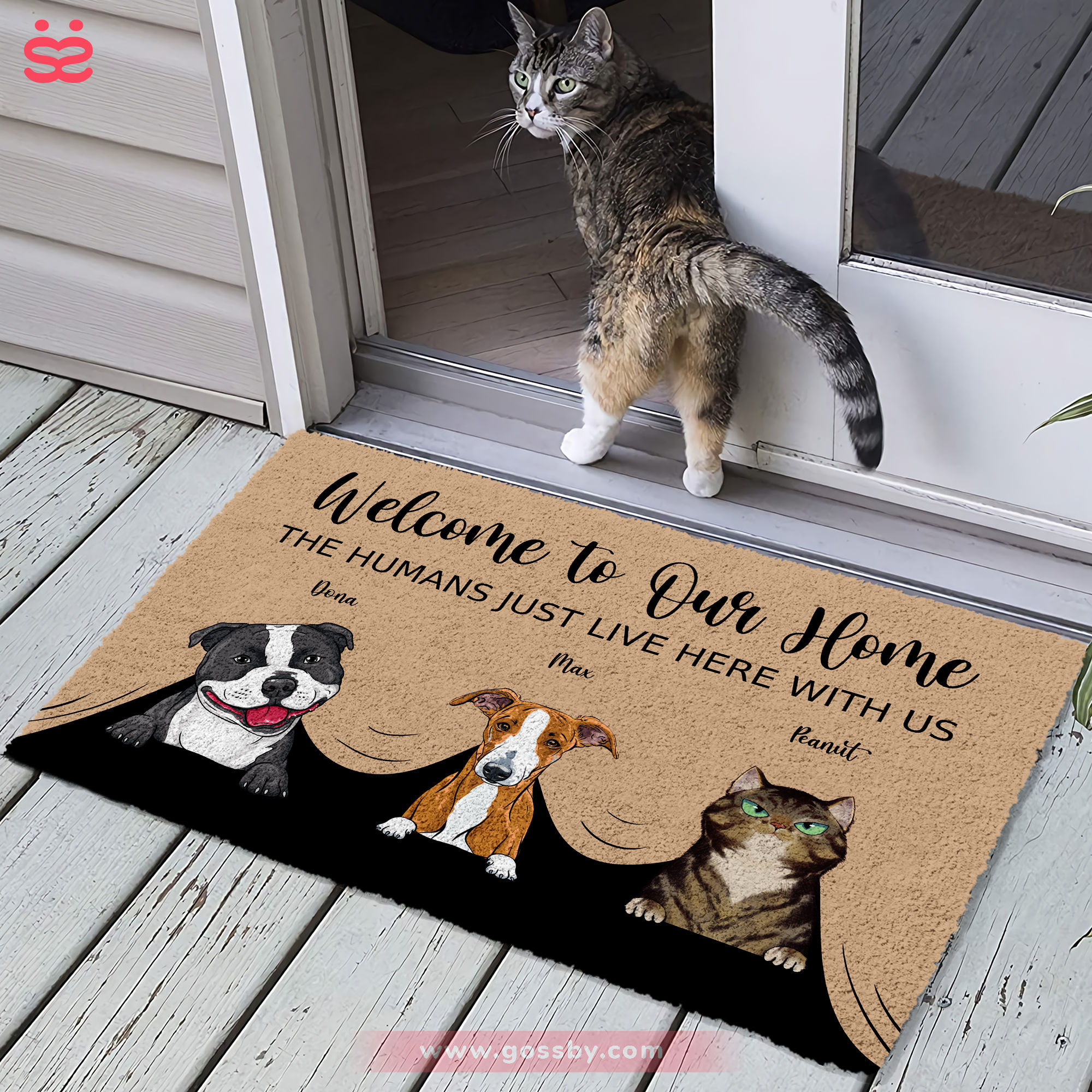 Personalized DoorMat - Dogs and Cats - Welcome to our home