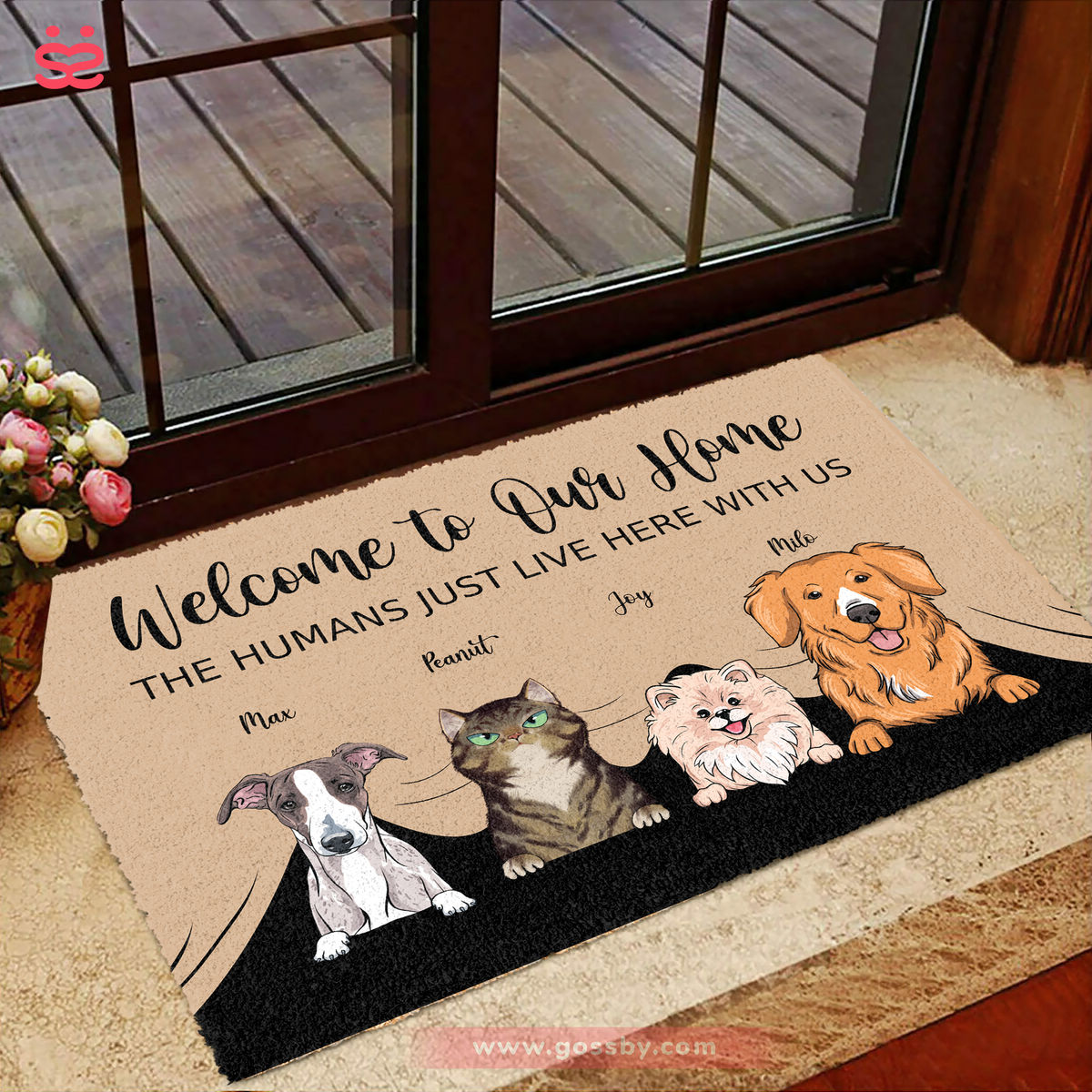 Welcome to our home....Custom Welcome Mats, Cat Lover, Dog Lover Gifts