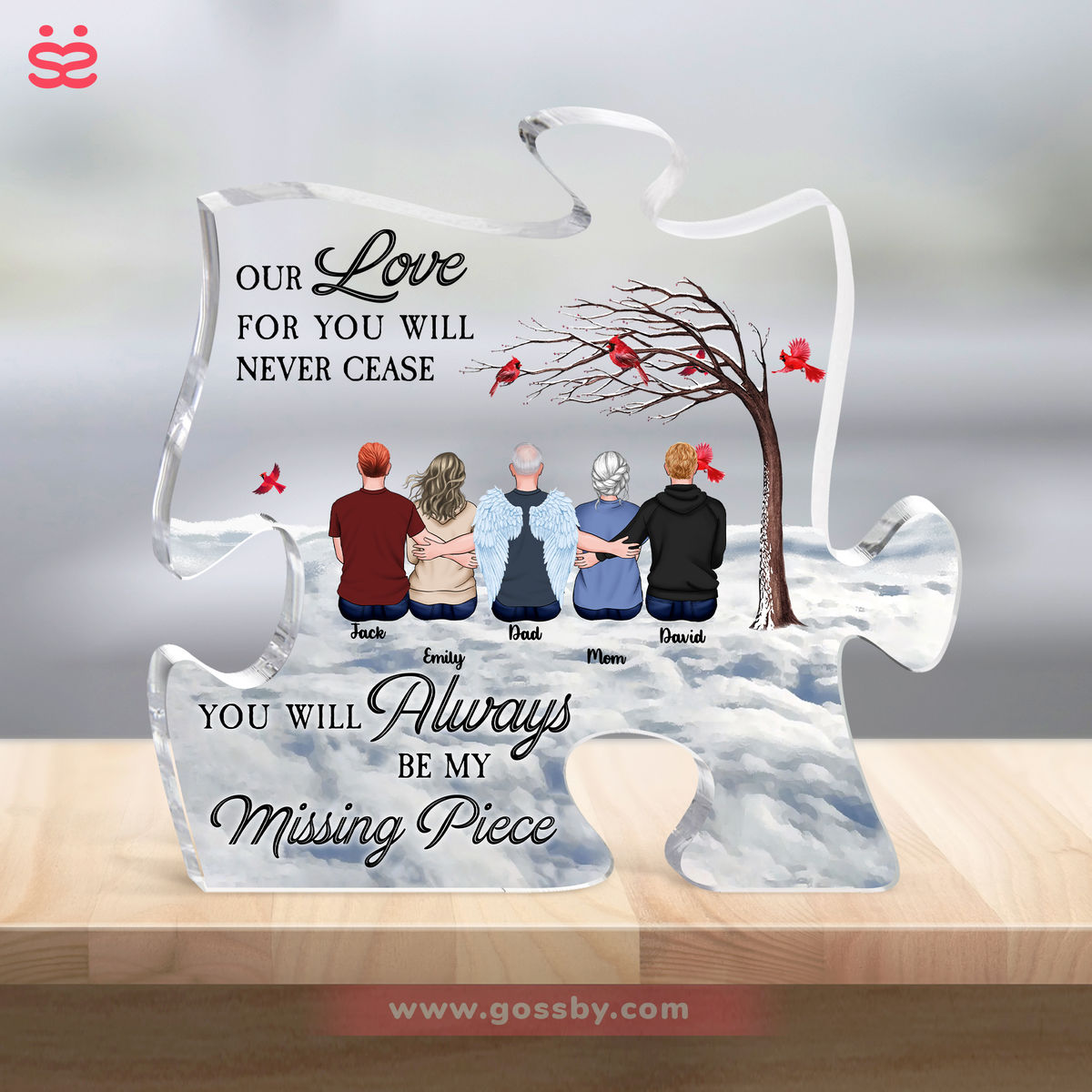 Personalized Desktop - Family Plaque - Our Love For You Will Never Cease, You Will Always Be Our Missing Piece
