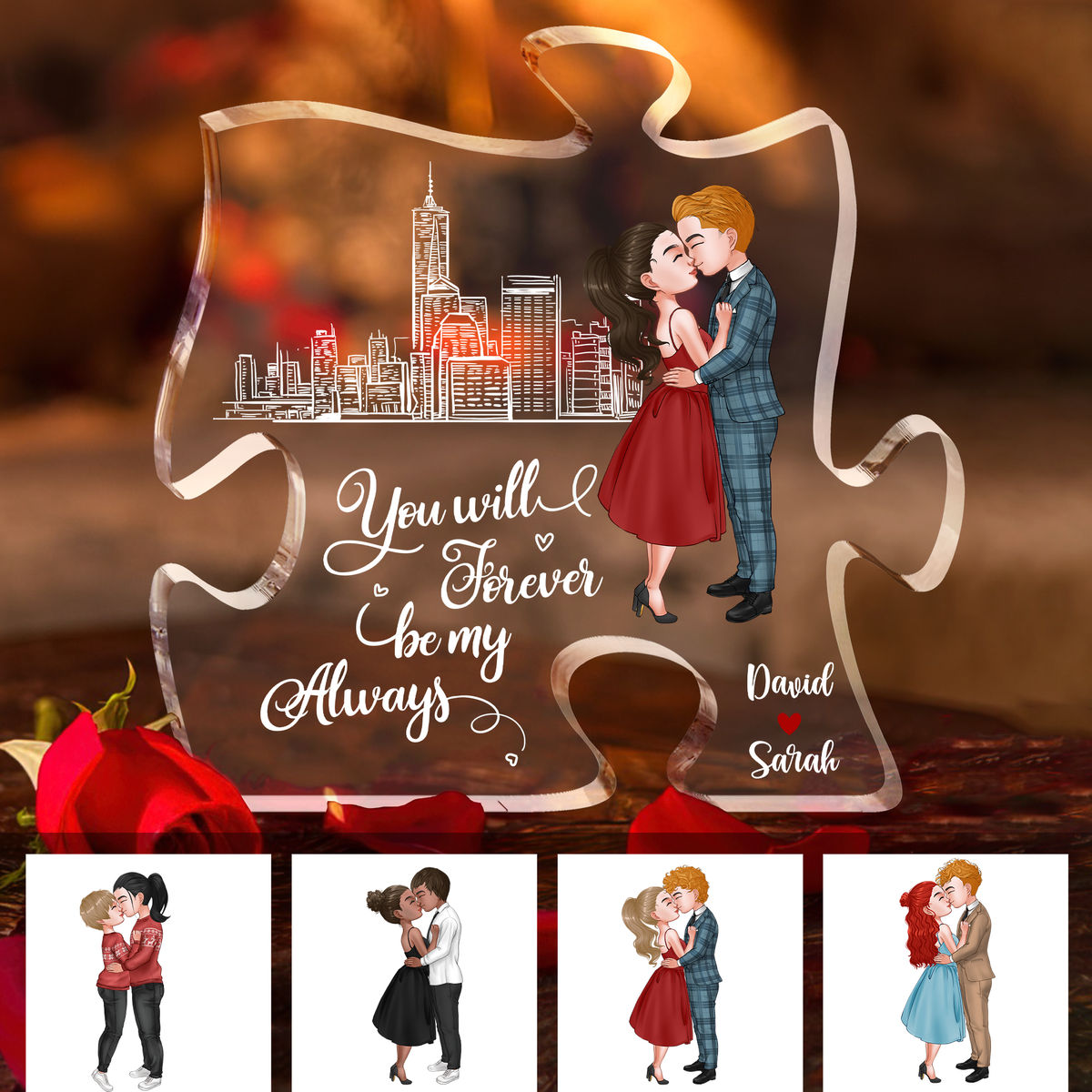 You Will Always Be Our Missing Piece - Personalized Puzzle Piece Acrylic  Plaque