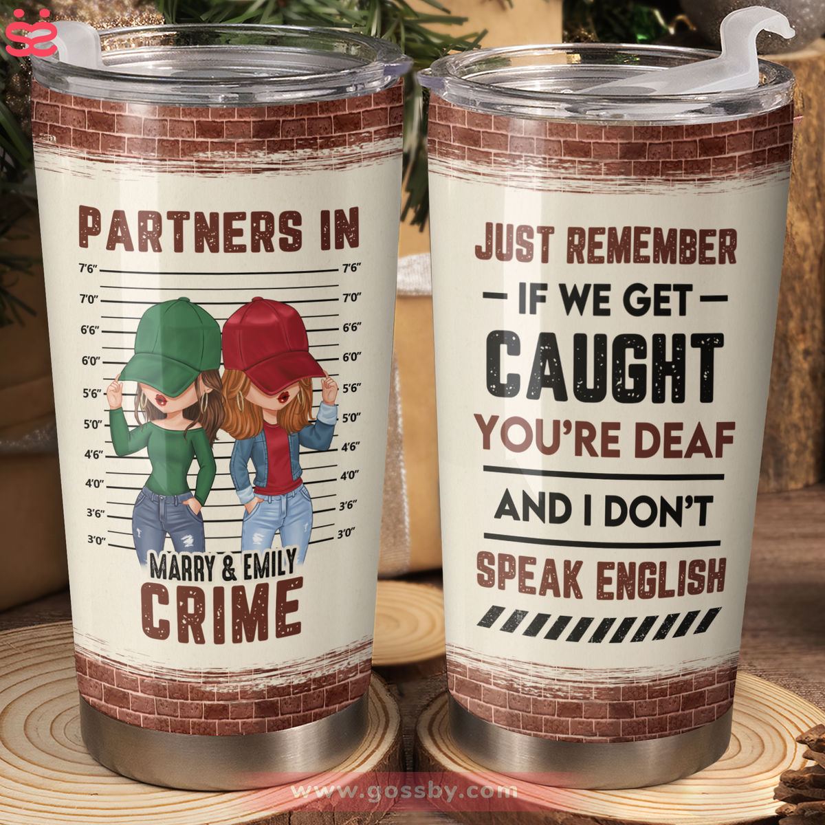 Personalized Tumbler - Custom Tumblers - Best Friends, Sisters Gifts - Just remember if we get caught - Birthday Gifts For Best Friend, Sister