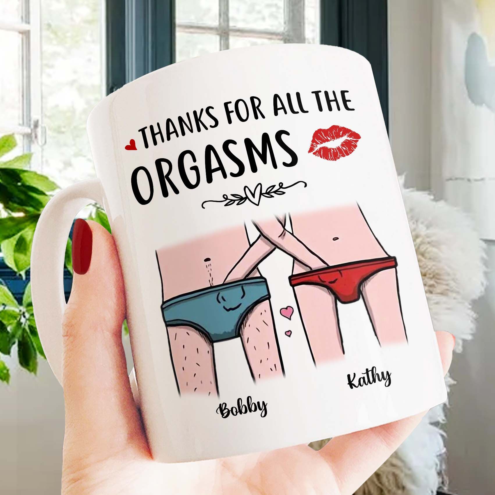 Personalized Mug Funny Valentines Day Ts Thanks For All The Orgasms 