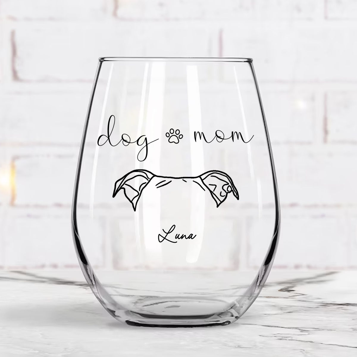 Wine Glass - Dog Mom (0208)