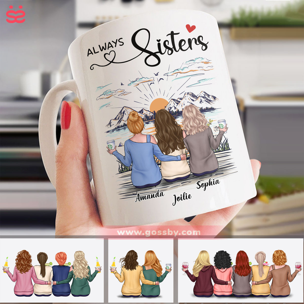 Personalized Mug - Sisters Friends Mug - Always sisters - Best  Gift for Sisters