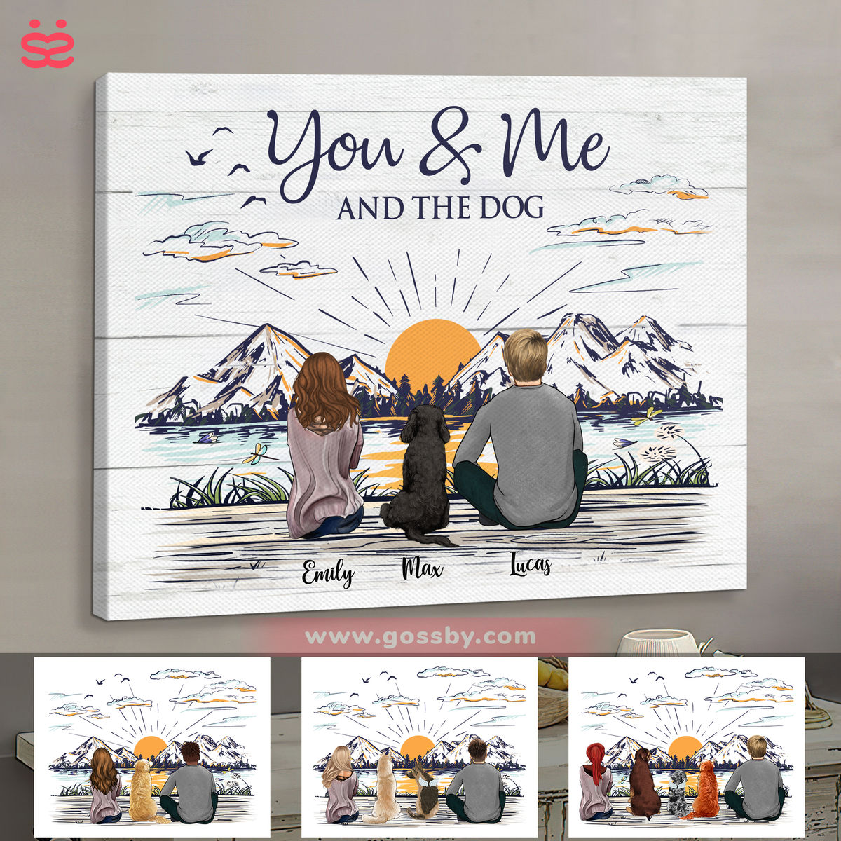 Personalized Wrapped Canvas - Dog Lovers - You And Me & The Dog (C1)