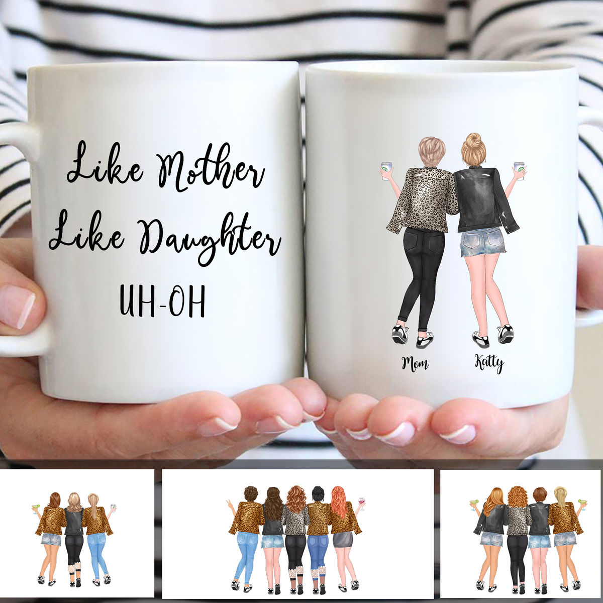 Personalized Mug - Mother's Day 2024 - Mother's Day Gift - Like mother Like daughter UH-OH