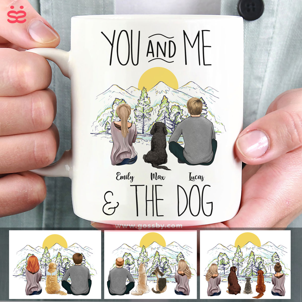 Personalized Mug - Custom Mug - Dog Lovers - You And Me & The Dog (37699)