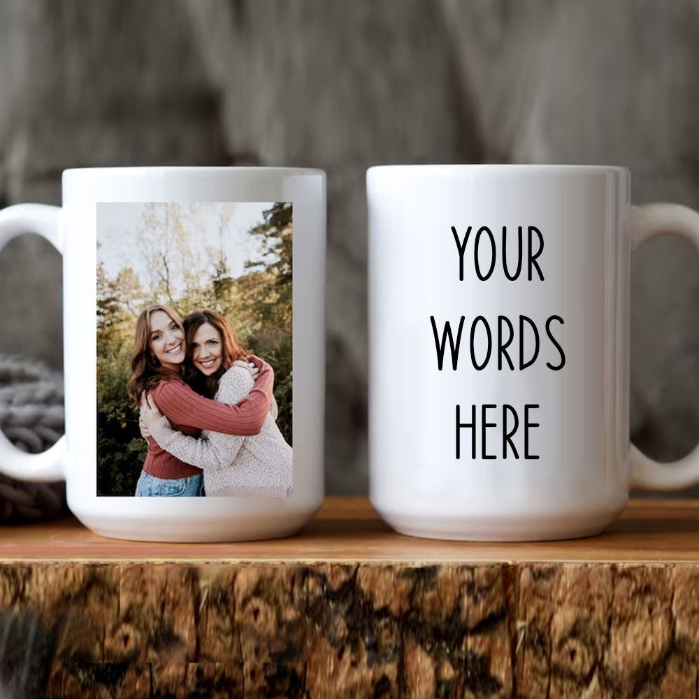 Mother's Day 2024 - Mother & Daughter - Custom Photo Mug - Personalized Photo Mug