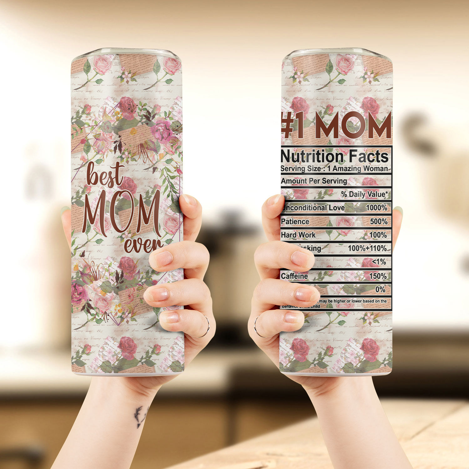 Mother Tumbler - Best Mom Ever Stainless Steel Tumbler Mother's Day  Eco-friendly Tumbler To my Mom Skinny Tumbler(24809)