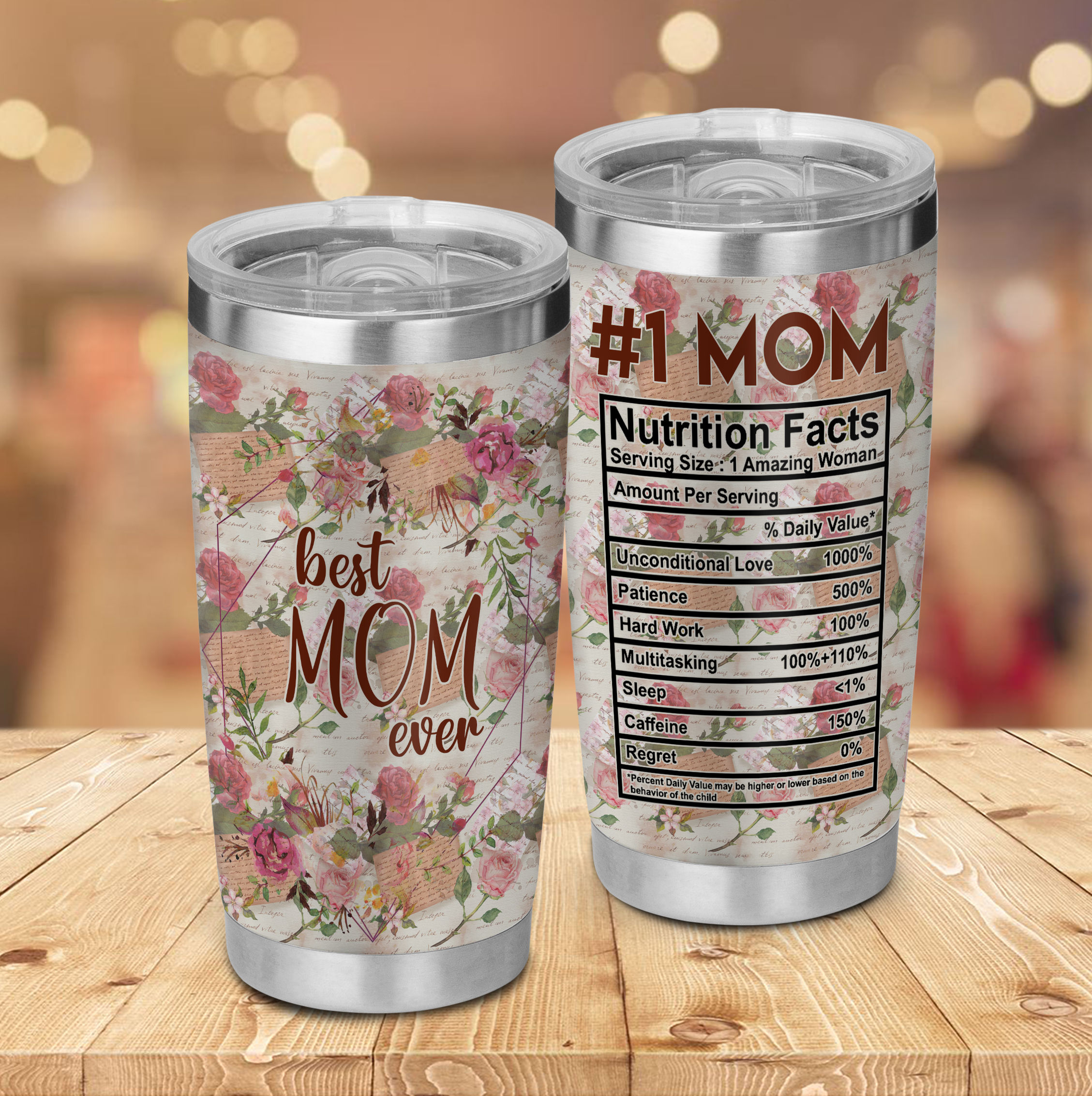 Personalized Best Mom Ever Skinny Tumbler