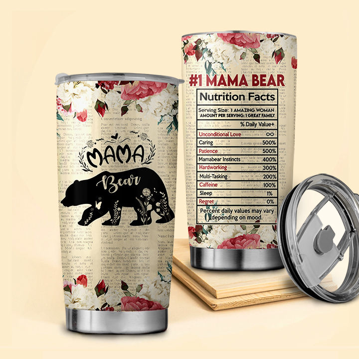 20 oz Stainless Steel Mama Bear Tumbler – Stick It 2 Me Designs