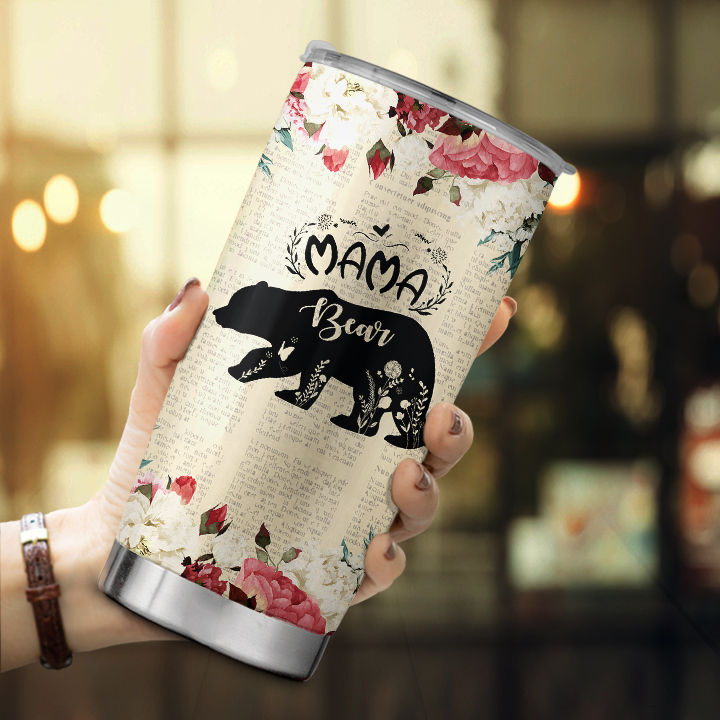 Mama Bear 20 oz Rose Gold Skinny Tumbler for Moms – Brooke & Jess Designs -  2 Sisters Helping You Celebrate Your Favorite People