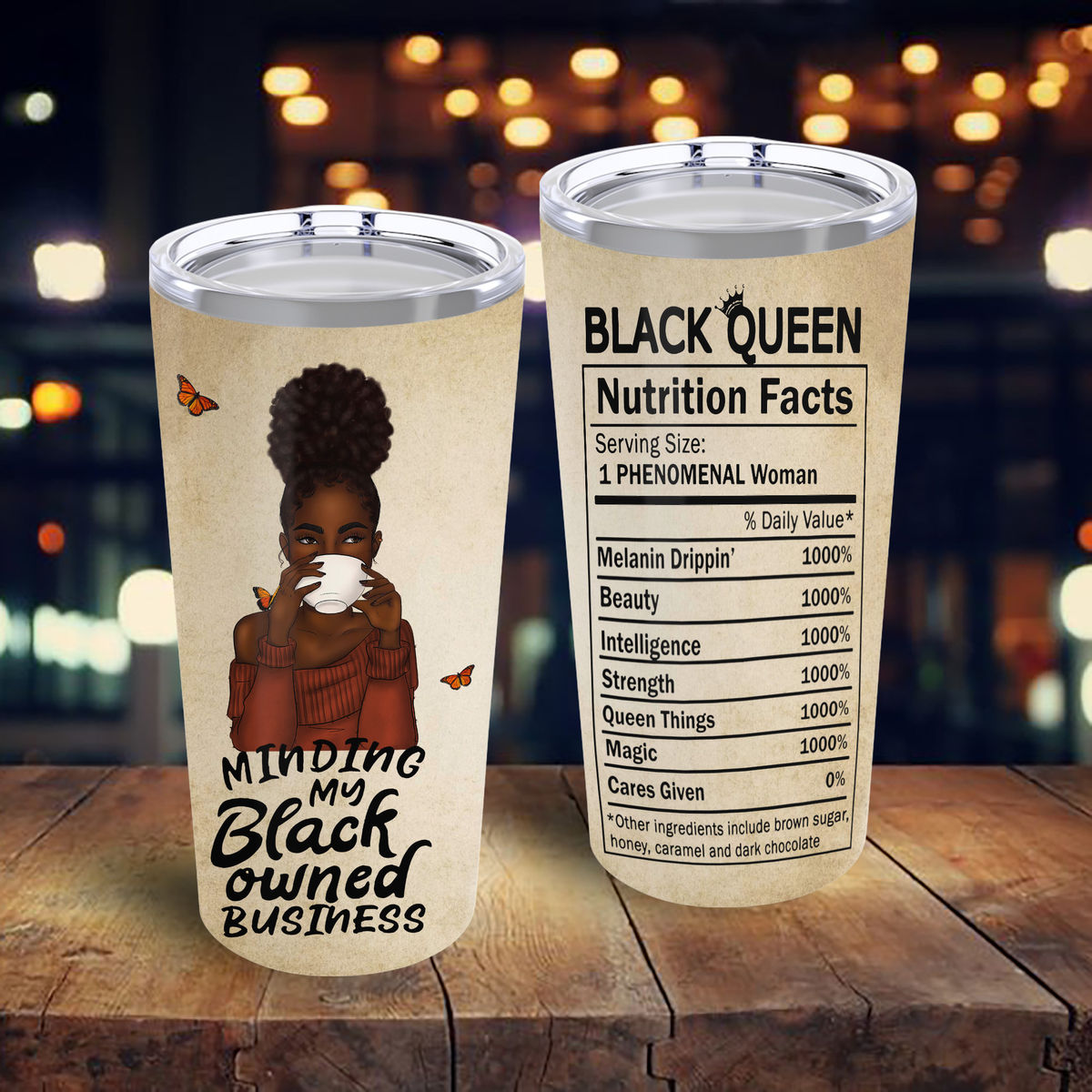 Black Queen - Personalized Tumbler Cup