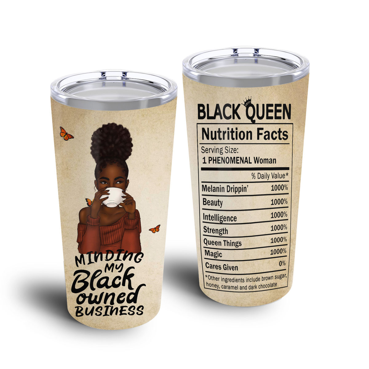 Black Queen - Personalized Tumbler Cup