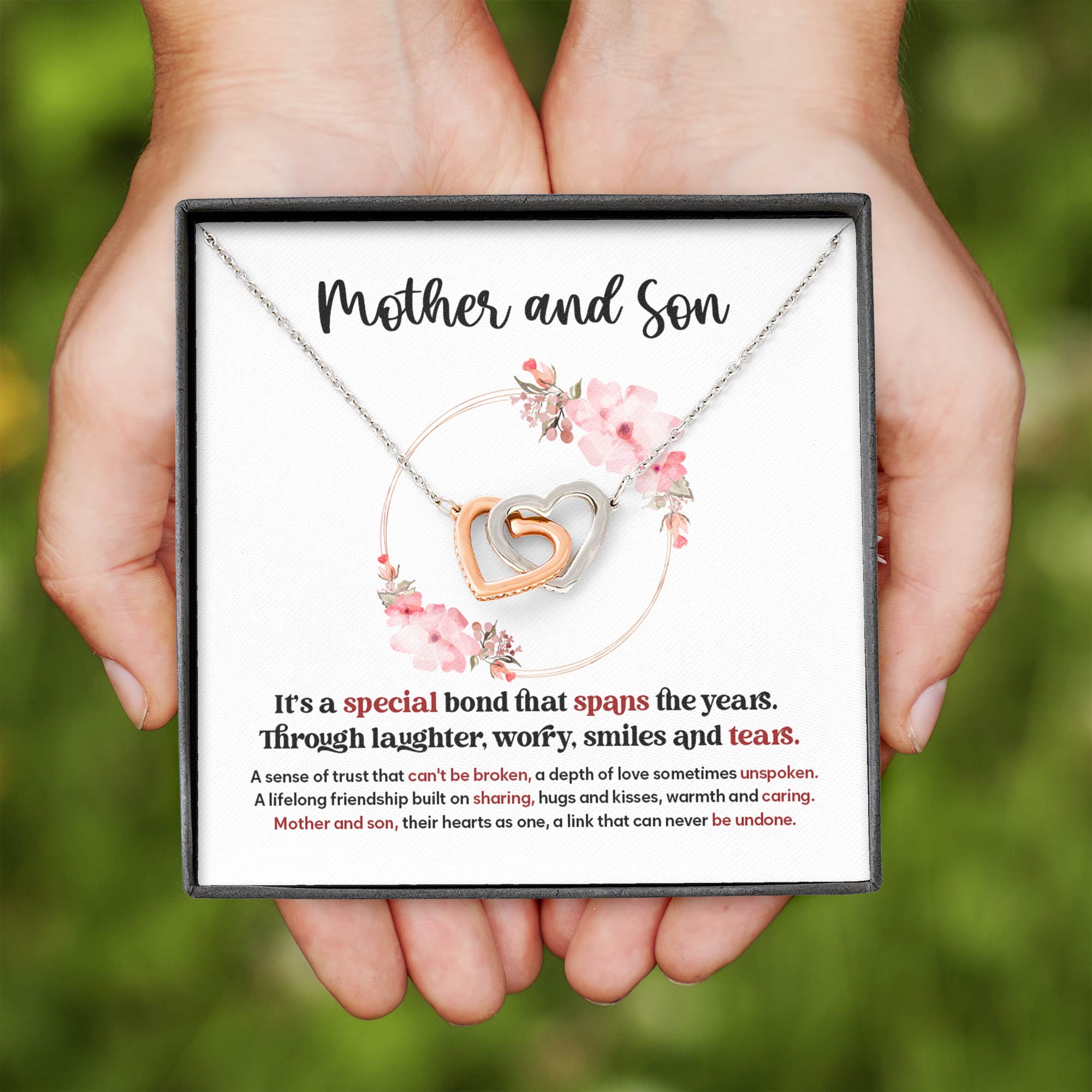 Mom Necklace, Mother and son necklace gift, happy mother's day gift from son,  cute gift for mom - Necklacespring
