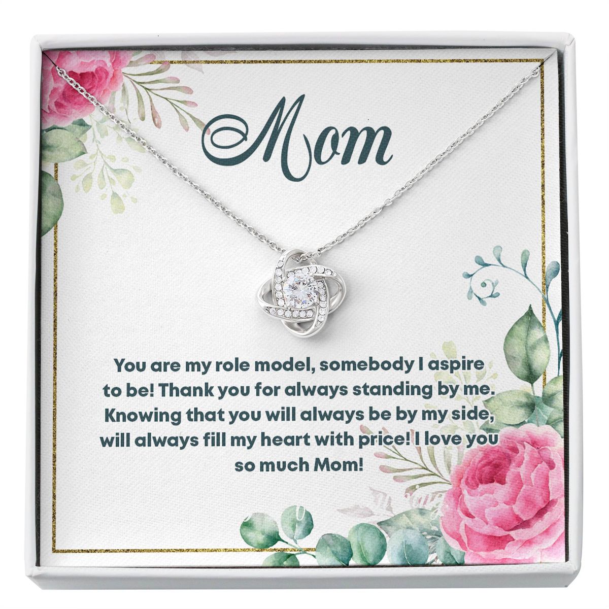 To My Mom, Mothers Day Gift, Love Knot Jewelry Necklace Gift for Mom, To Dog  Mom