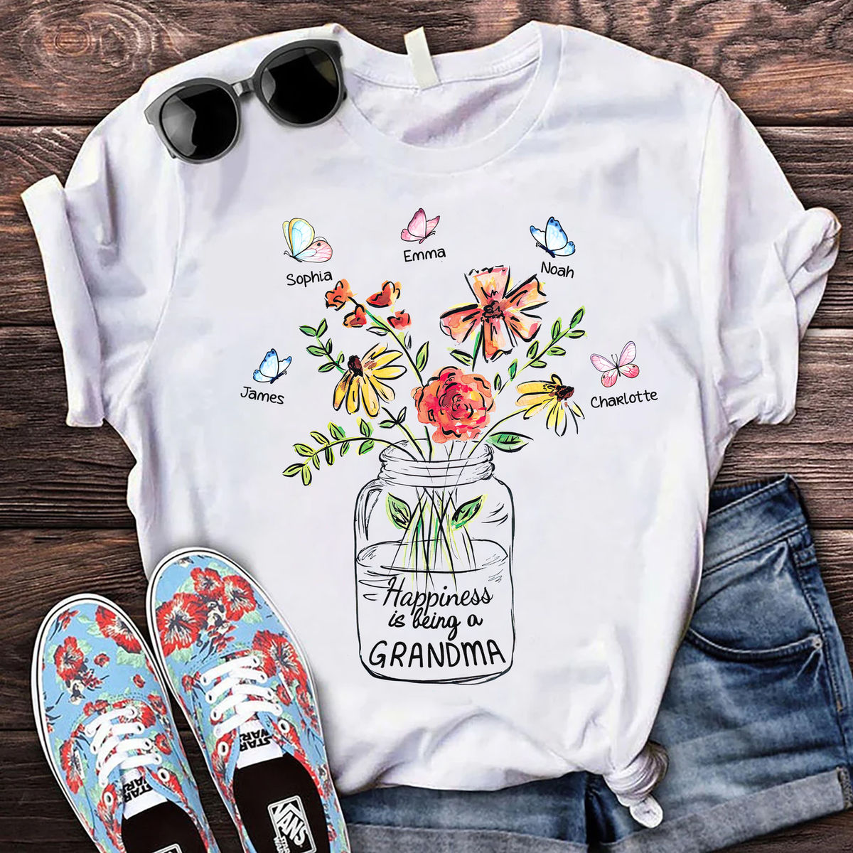 Family Gifts - Love flower Love - Gifts For Mom, Grandma, Mother's Day Gifts - Personalized Shirt_1