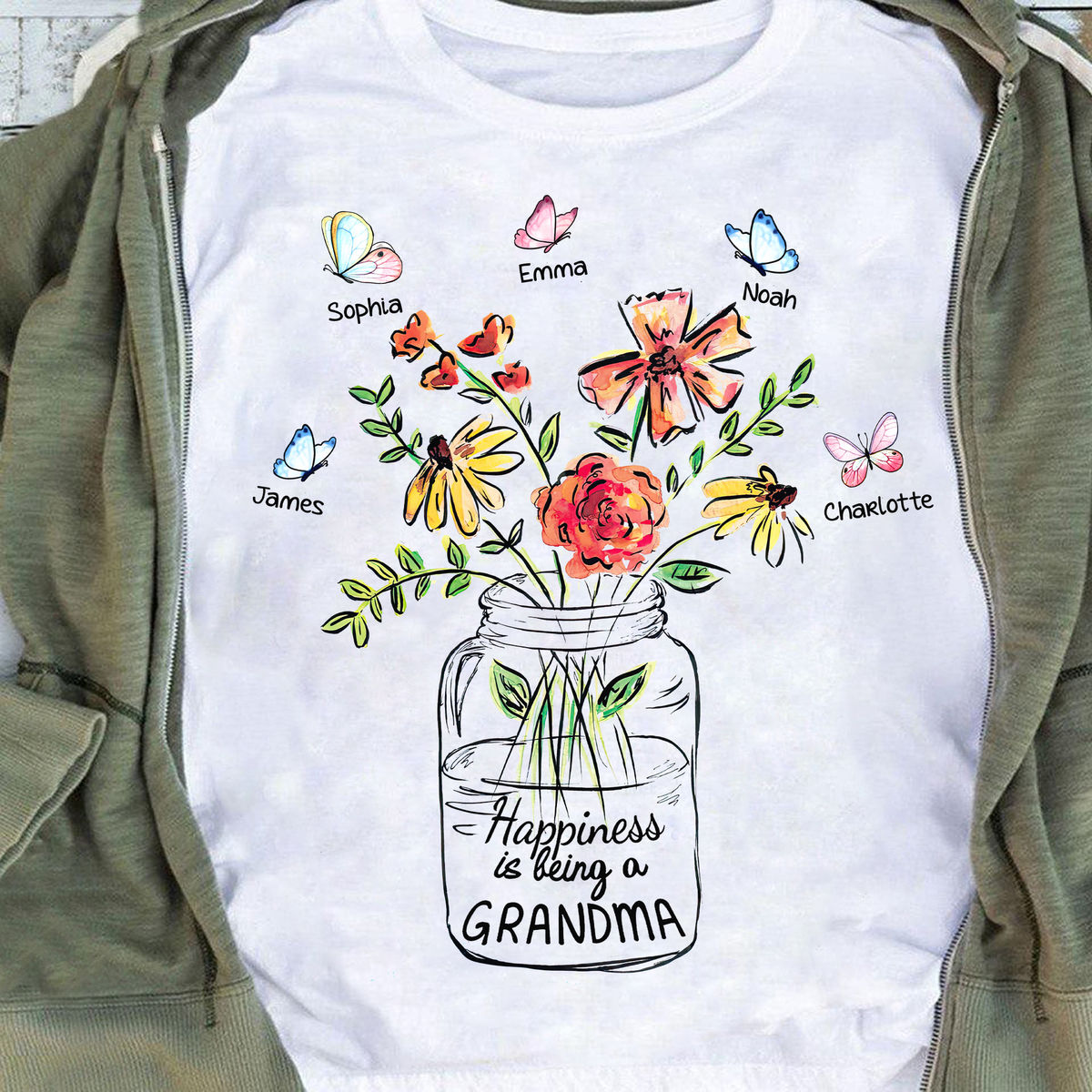 Family Gifts - Love flower Love - Gifts For Mom, Grandma, Mother's Day Gifts - Personalized Shirt