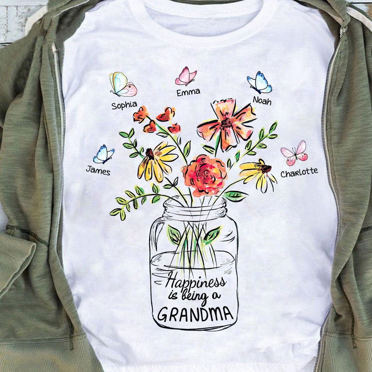 Personalized Shirt - Family Gifts - Love flower Love - Gifts For Mom, Grandma, Mother's Day Gifts